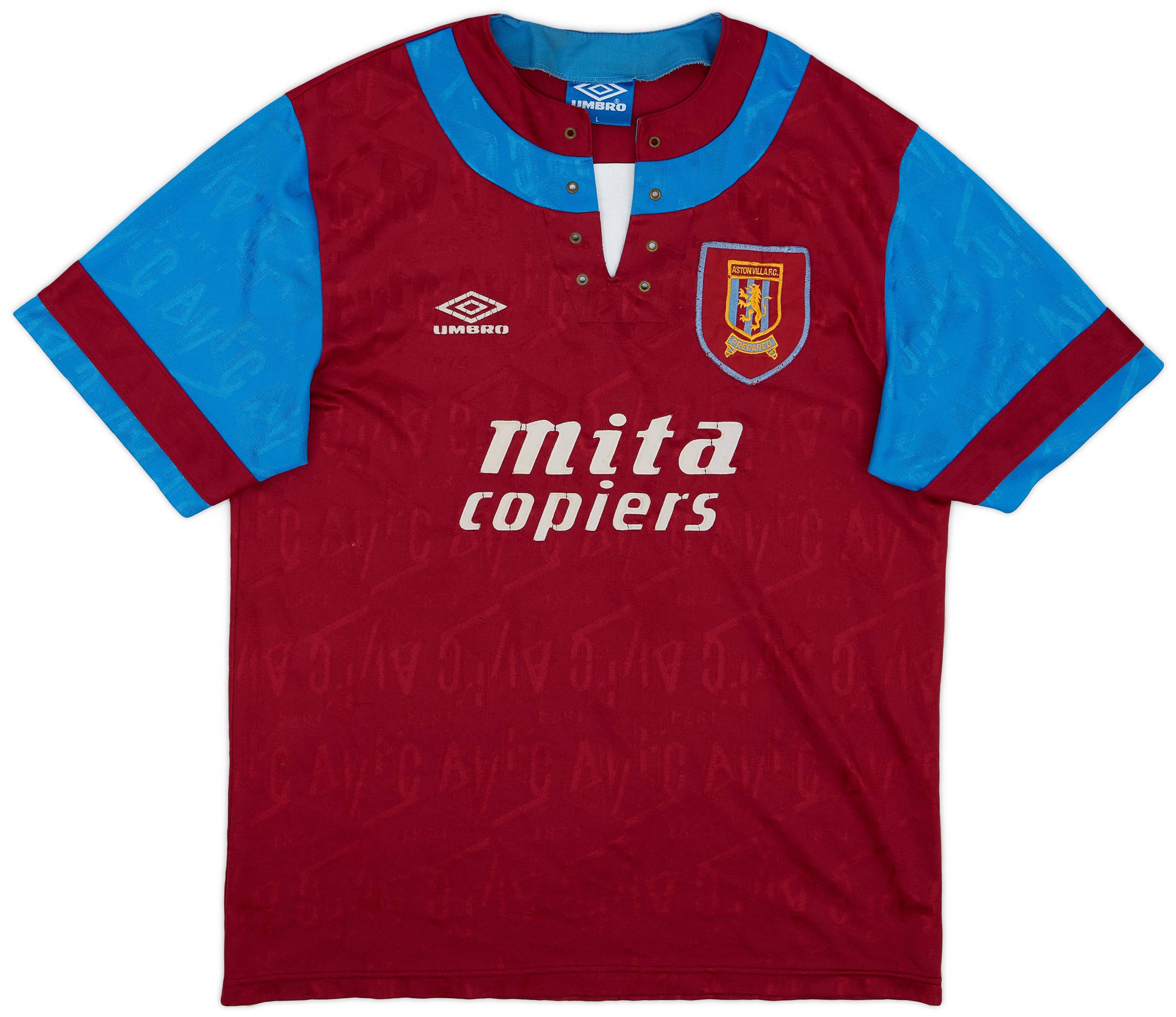 1992-93 Aston Villa Home Shirt - 6/10 - (L)