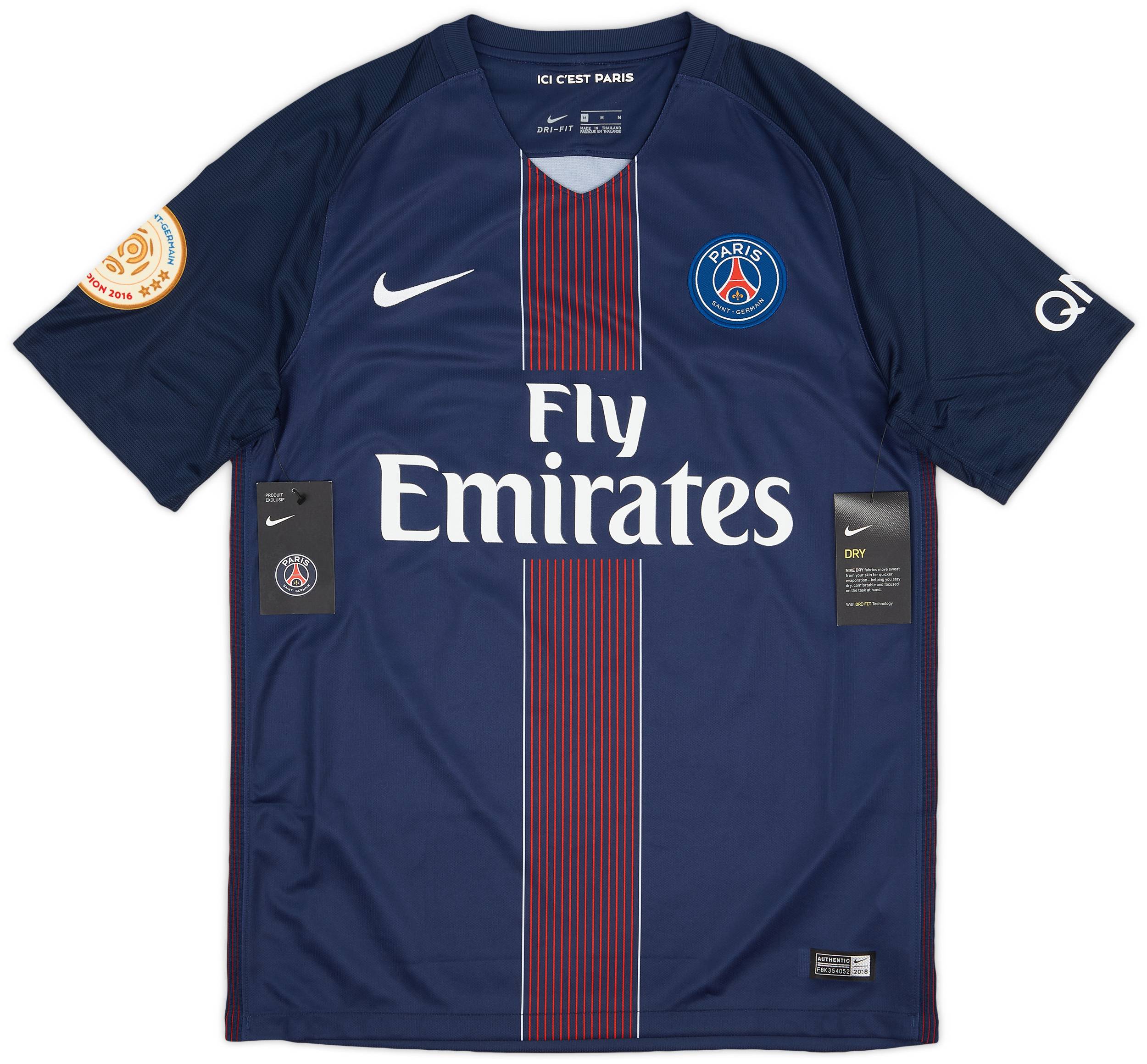 パリ・サンジェルマン シャツ Cavani 9 カバーニ 2016-17 Paris Saint-Germain Home Shirt Cavani #9 (M)