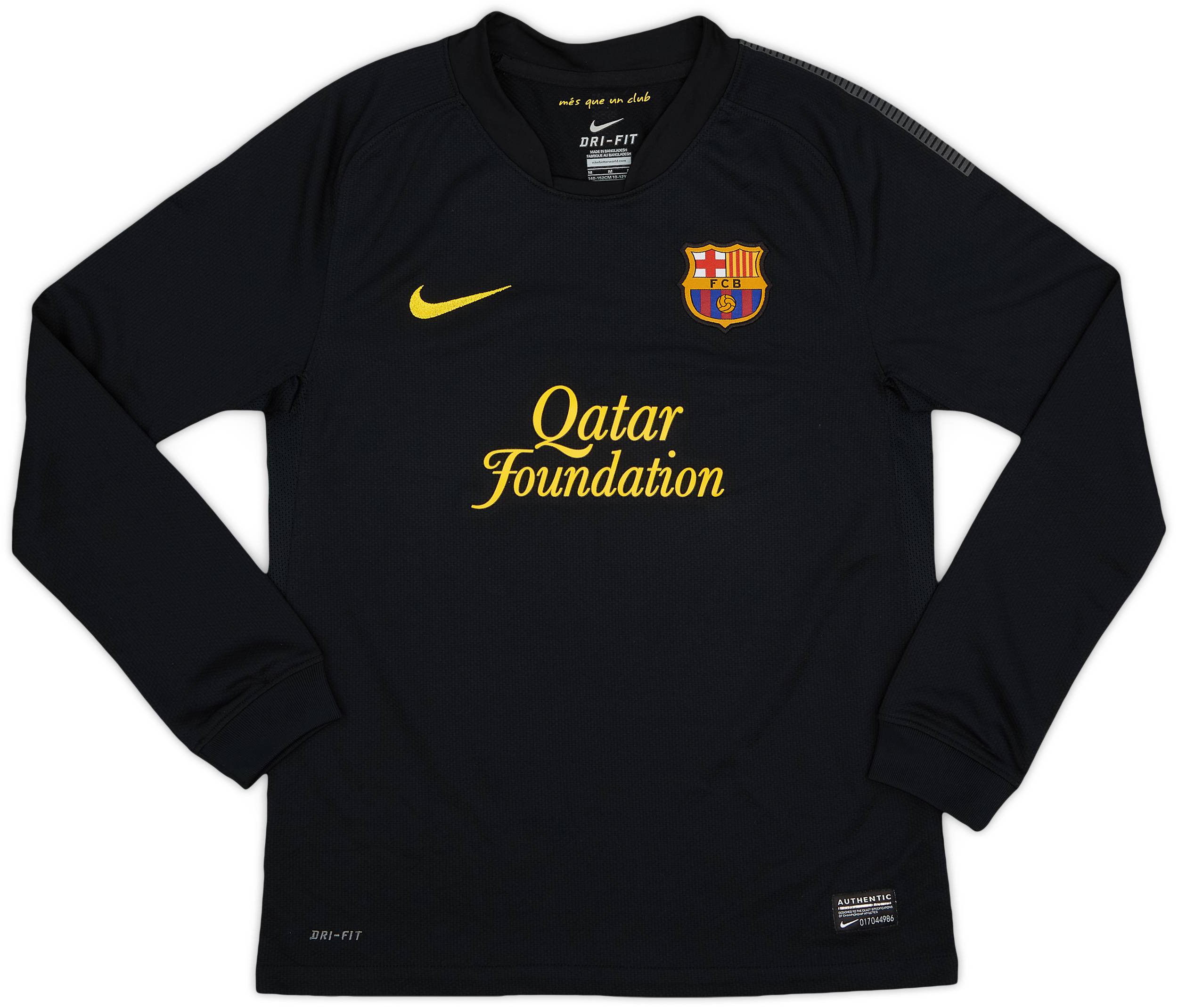 2011-12 Barcelona Away L/S Shirt - 9/10 - (M.Boys)
