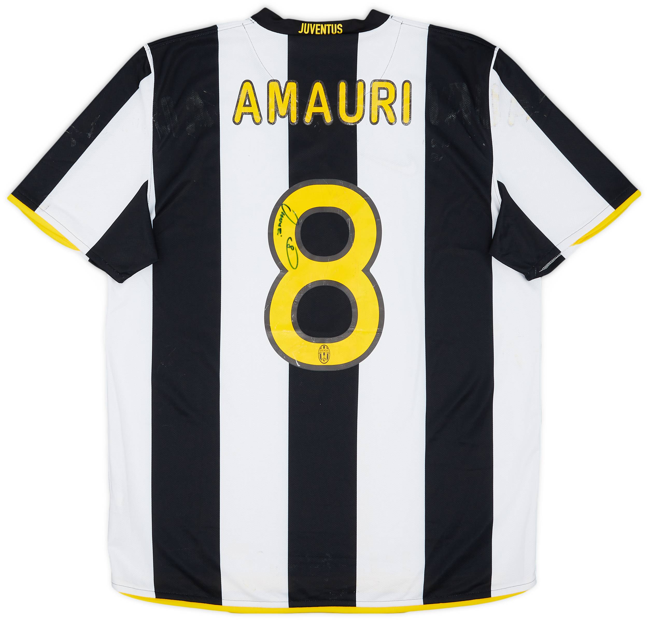2008-09 Juventus Signed Home Shirt Amauri #8 - 5/10 - (L)