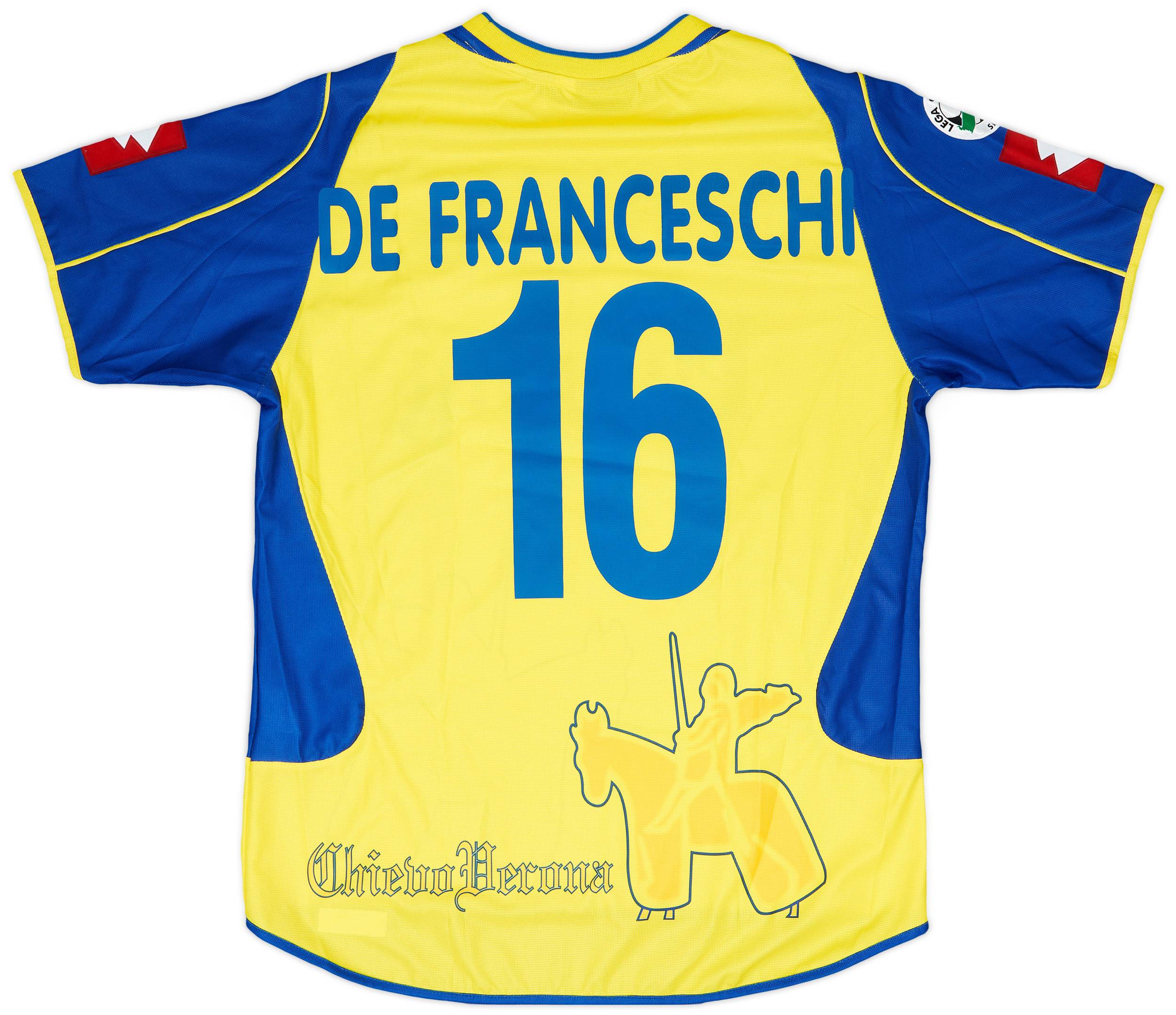 2004-05 Chievo Verona Match Worn Home Shirt De Franceschi #16