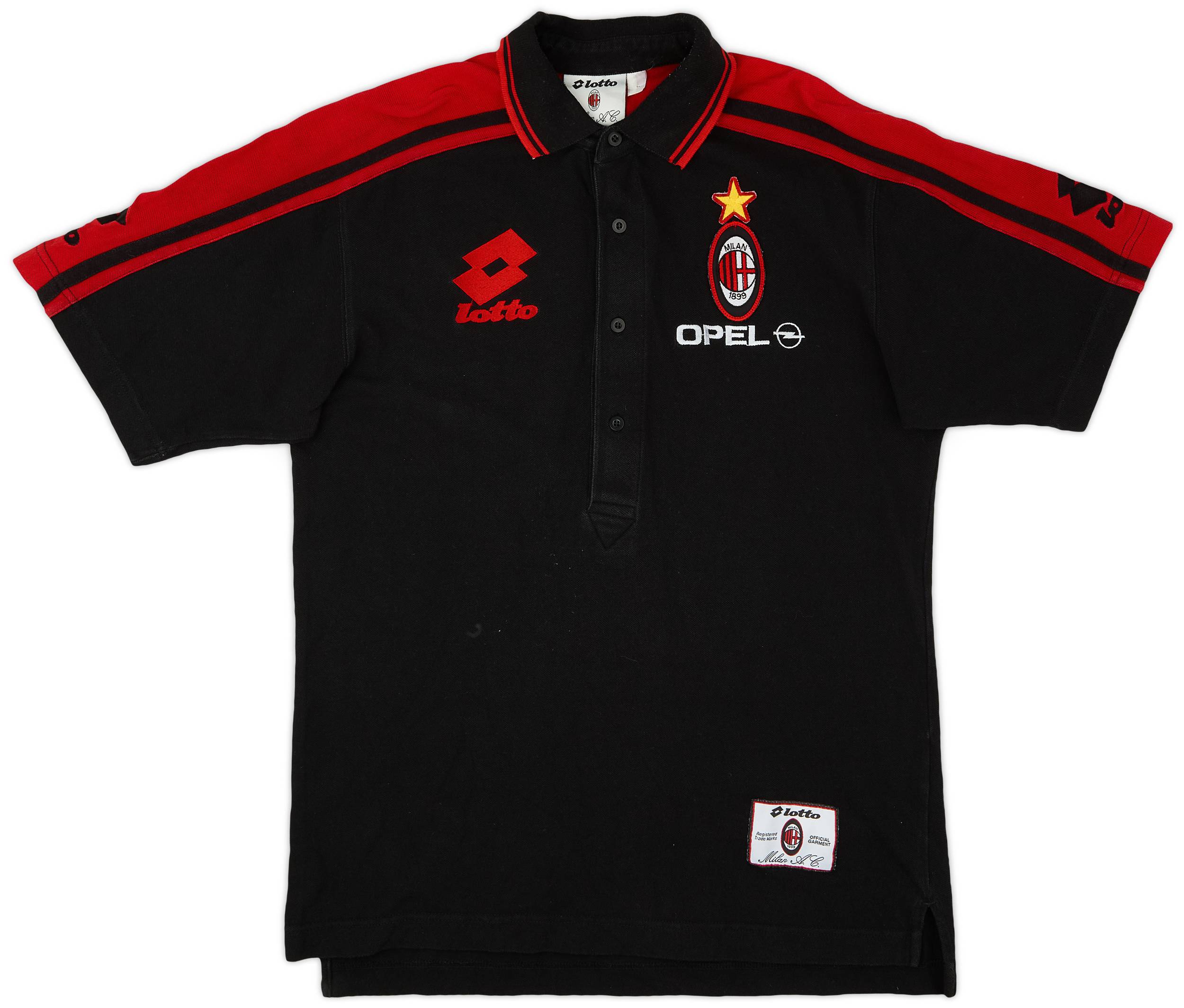 1997-98 AC Milan Lotto Polo Shirt - 9/10 - (L)