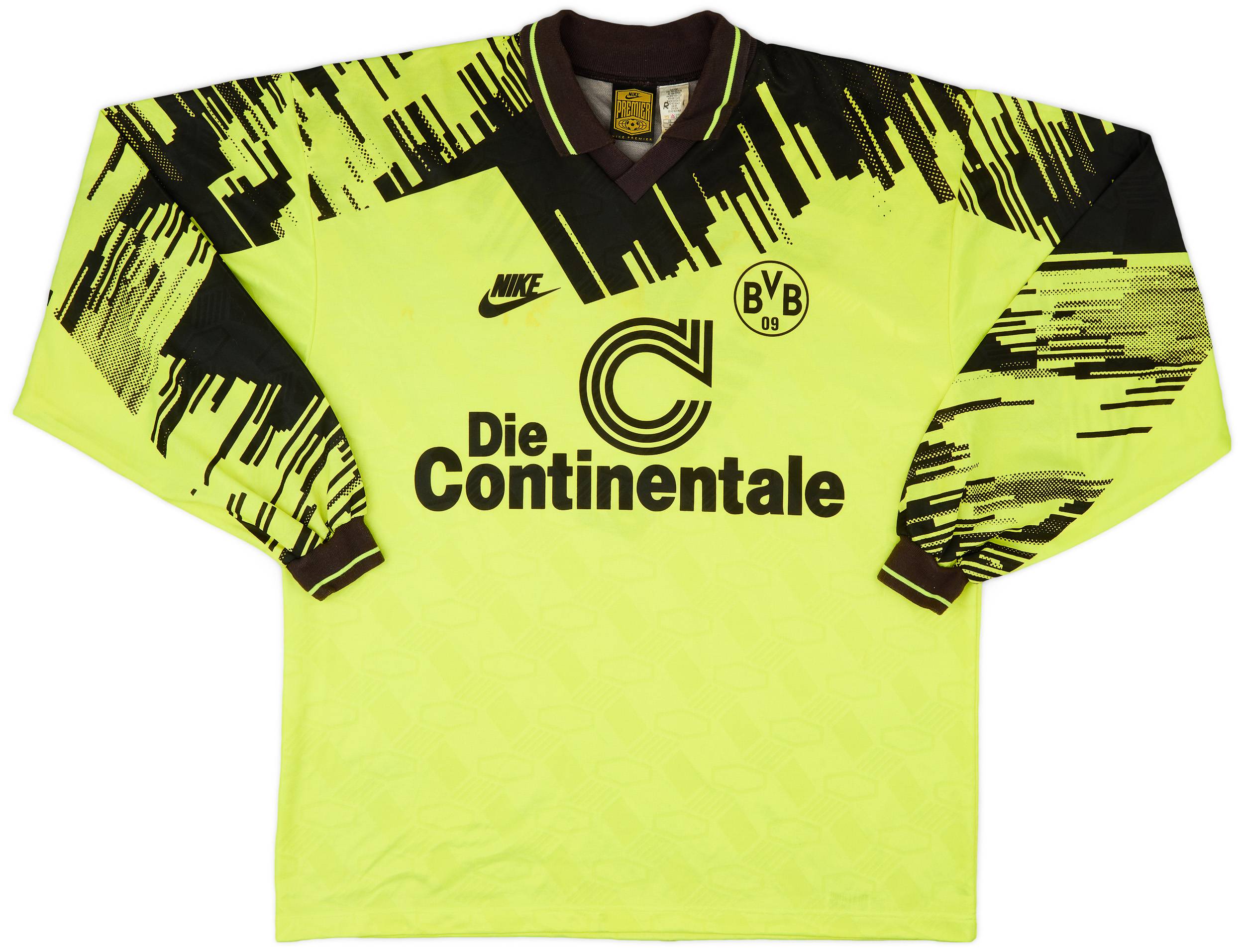 1993-94 Borussia Dortmund Home L/S Shirt - 6/10 - (XL)