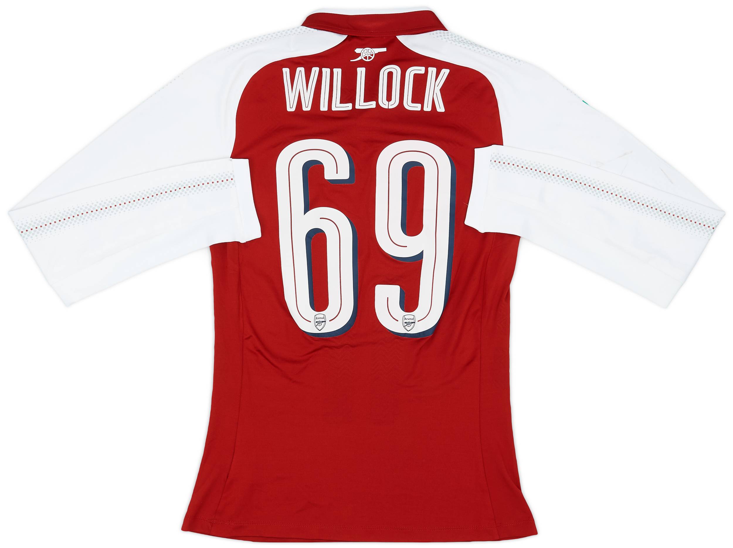 2018 Arsenal Match Issue Carabao Cup Final Home L/S Shirt Willock #69