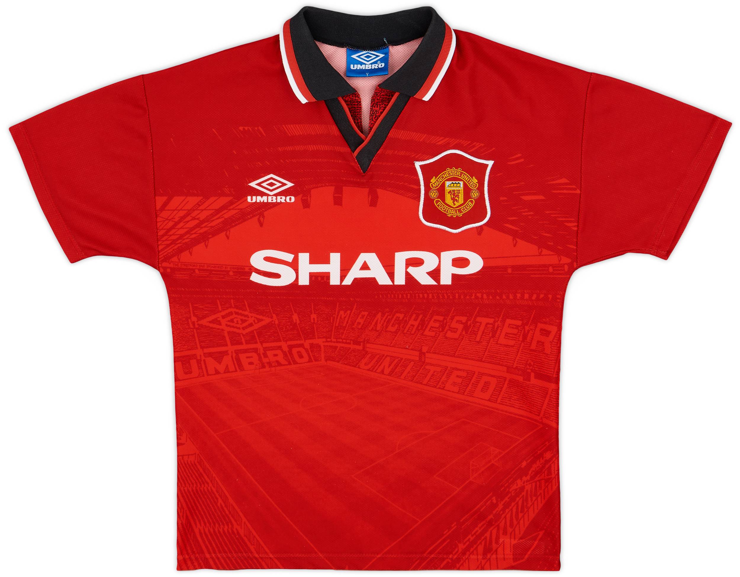 1994-96 Manchester United Home Shirt - 9/10 - (Y)