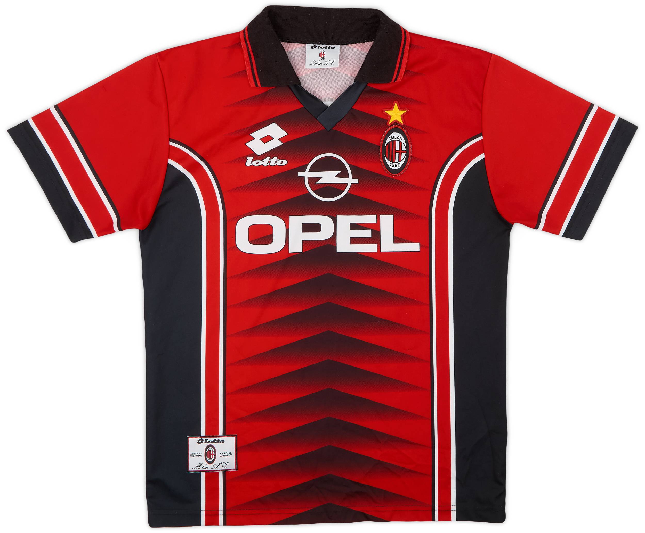 Lotto AC MILAN ゲームシャツ Lotto AC MILAN ゲームシャツ AC Milan Vintage Lotto Replica
