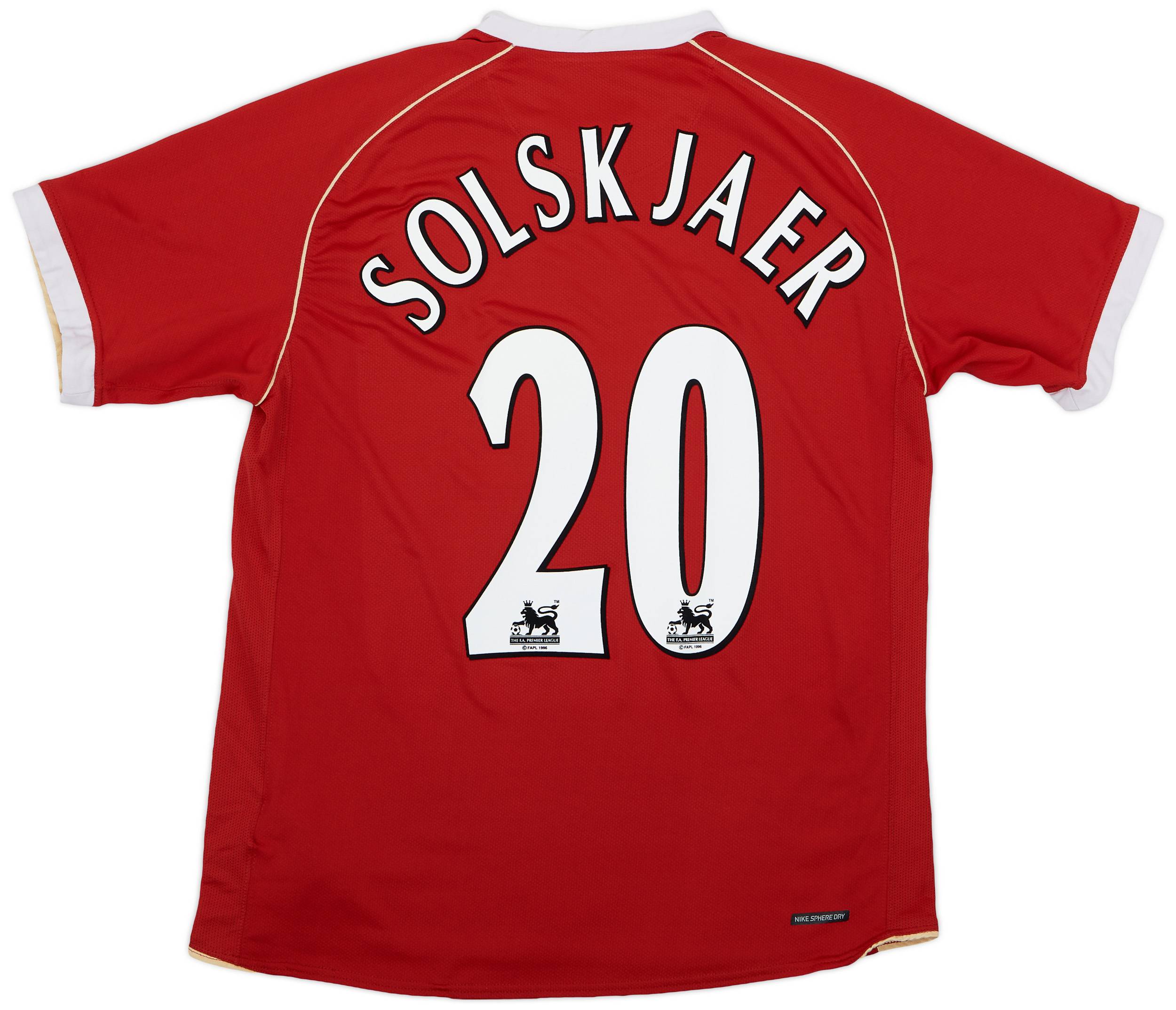 2006-07 Manchester United Home Shirt Solskjaer #20 - 8/10 - (L)