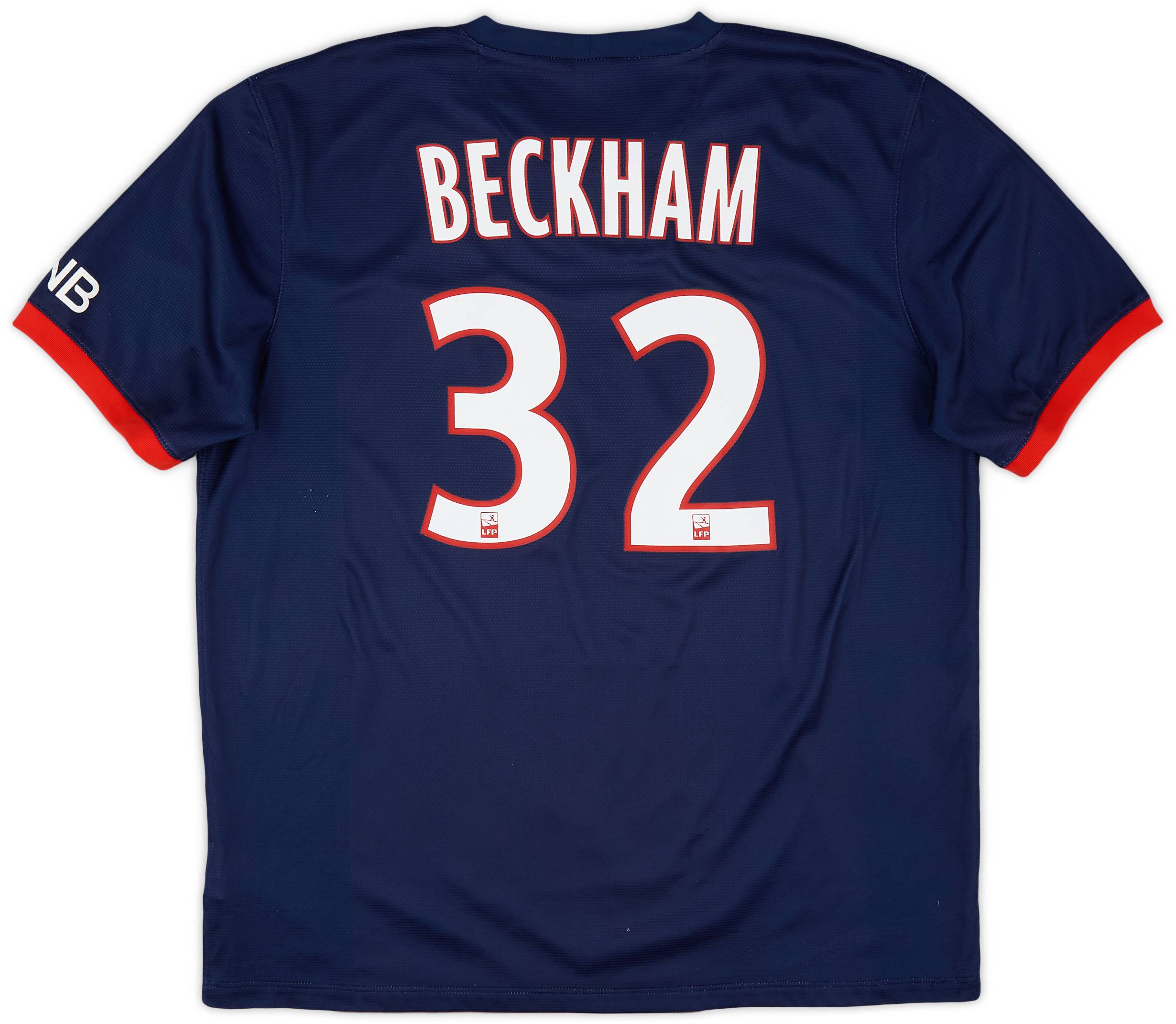 2013-14 Paris Saint-Germain Home Shirt Beckham #32 - 8/10 - (L)