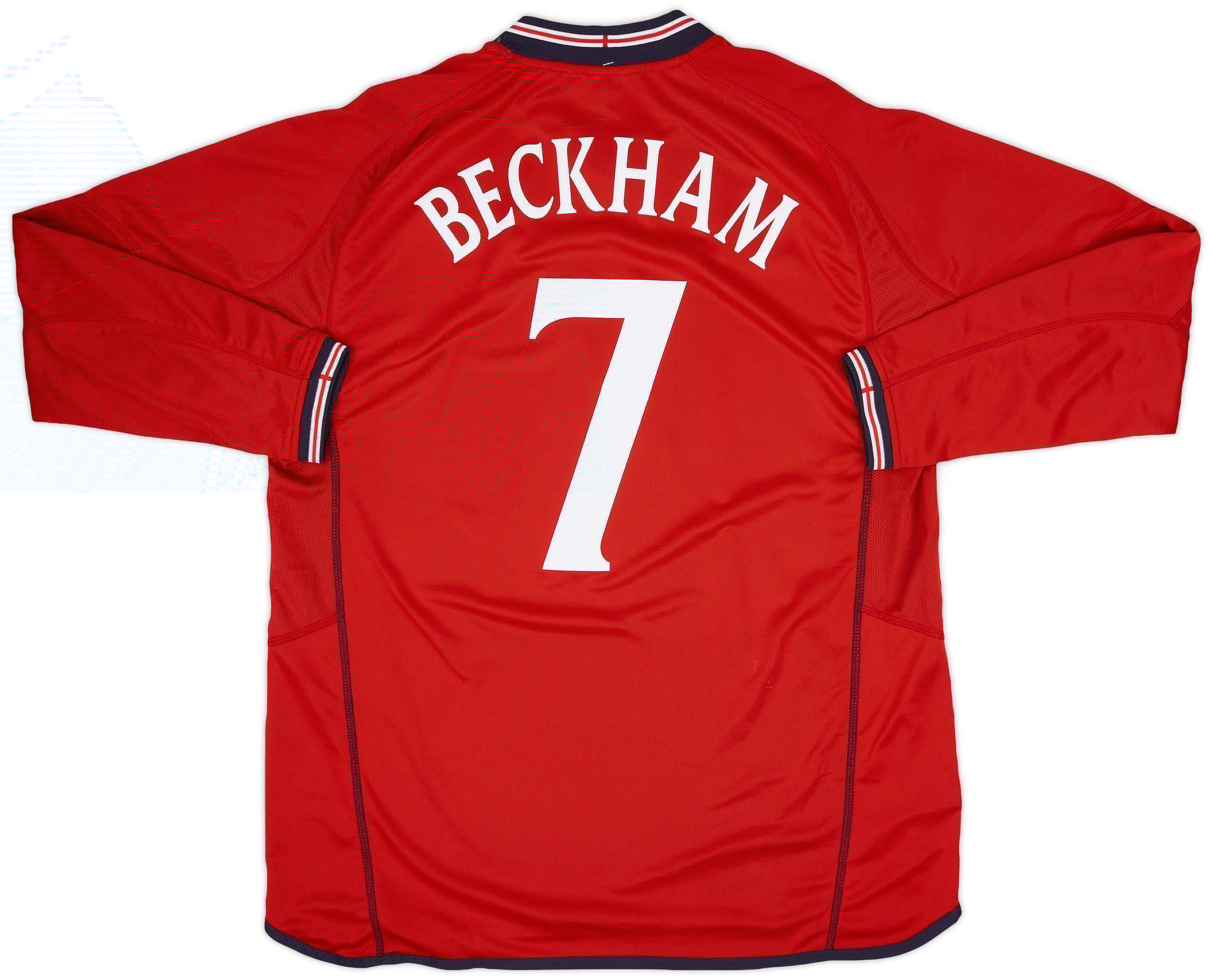 福袋売れ残りセール 2002-04 England (XL) #7 Beckham Shirt L/S Away ウェア