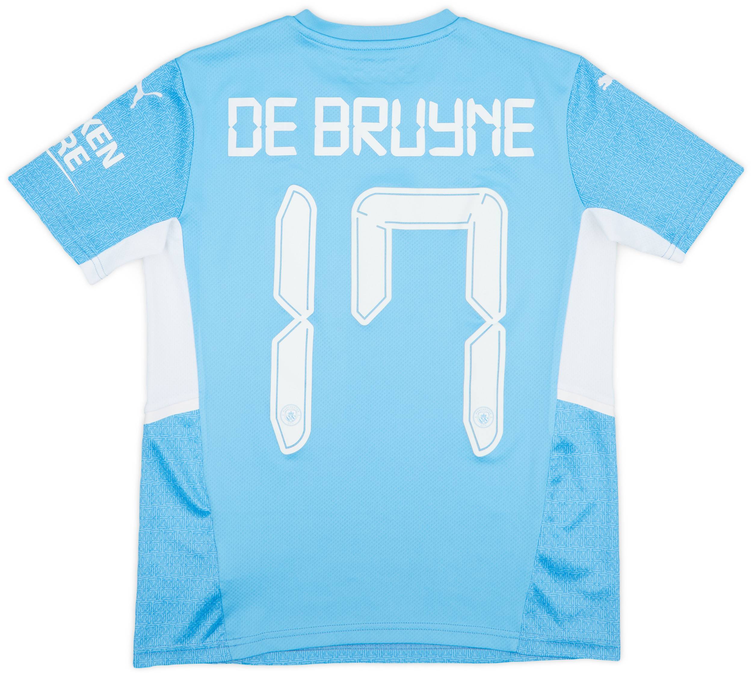 2021-22 Manchester City Home Shirt De Bruyne #17 - 8/10 - (L