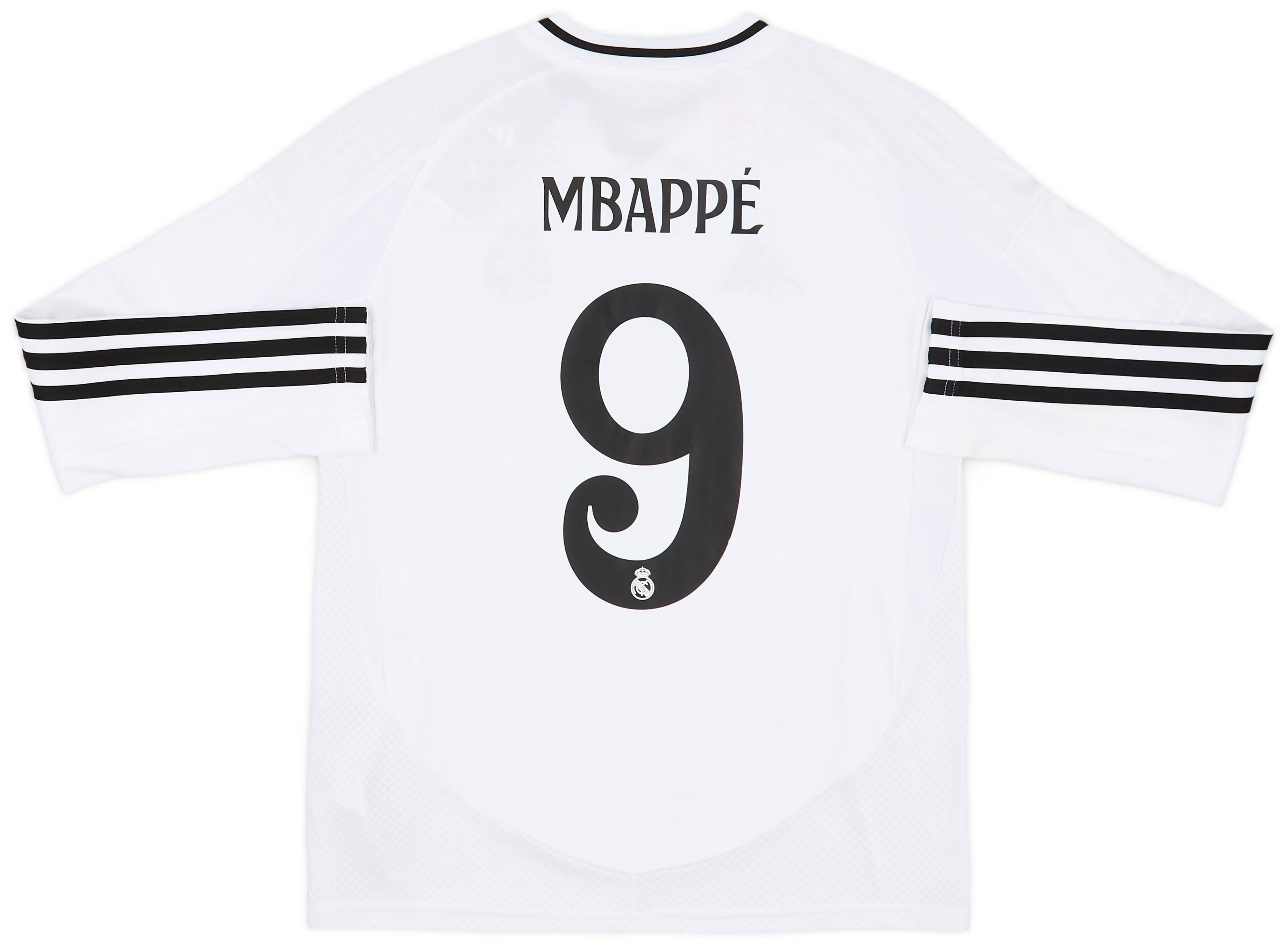 2024-25 Real Madrid Home L/S Shirt Mbappe #9 (KIDS)