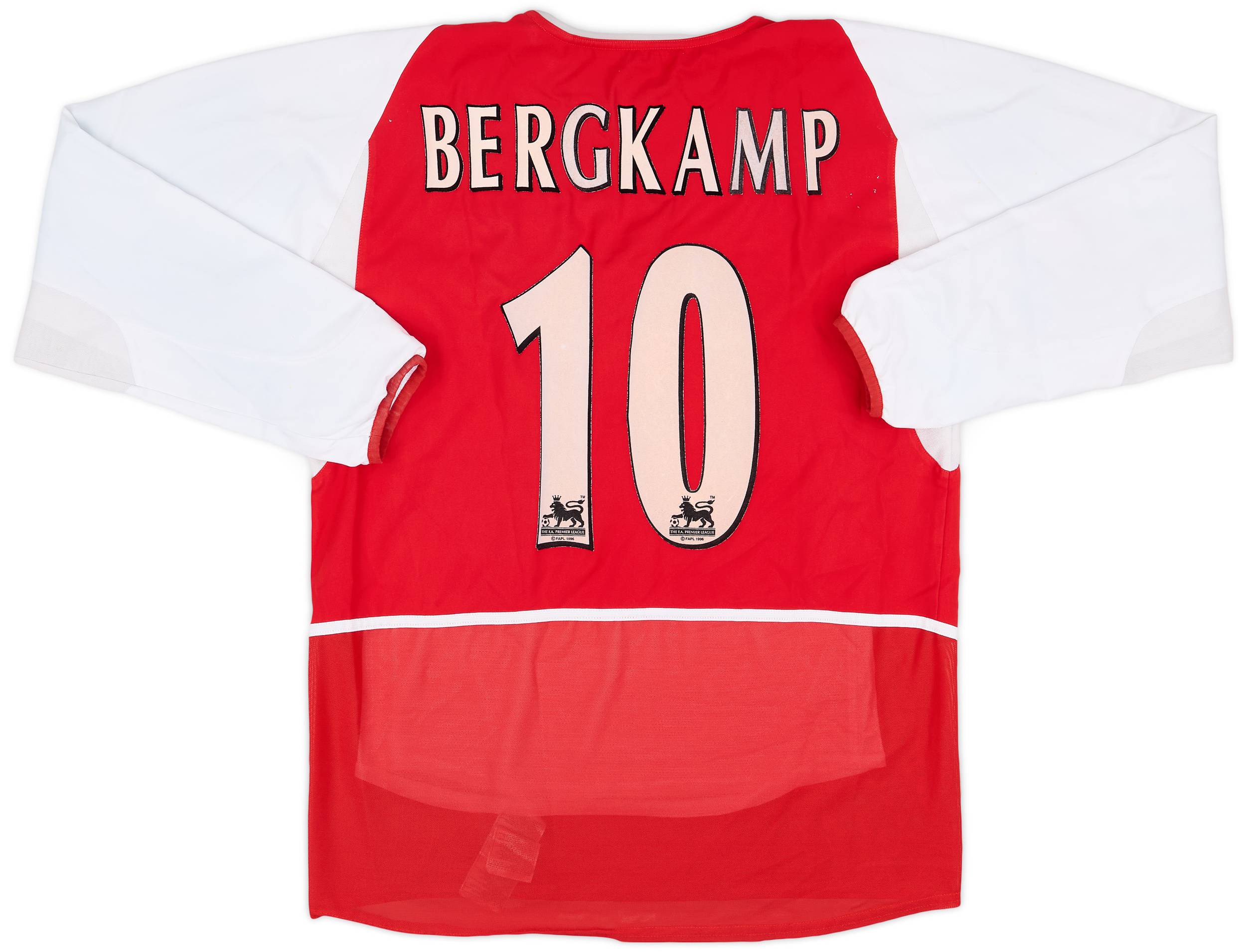 2002-04 Arsenal Player Issue Home L/S Shirt Bergkamp #10 - 6/10 - (L)