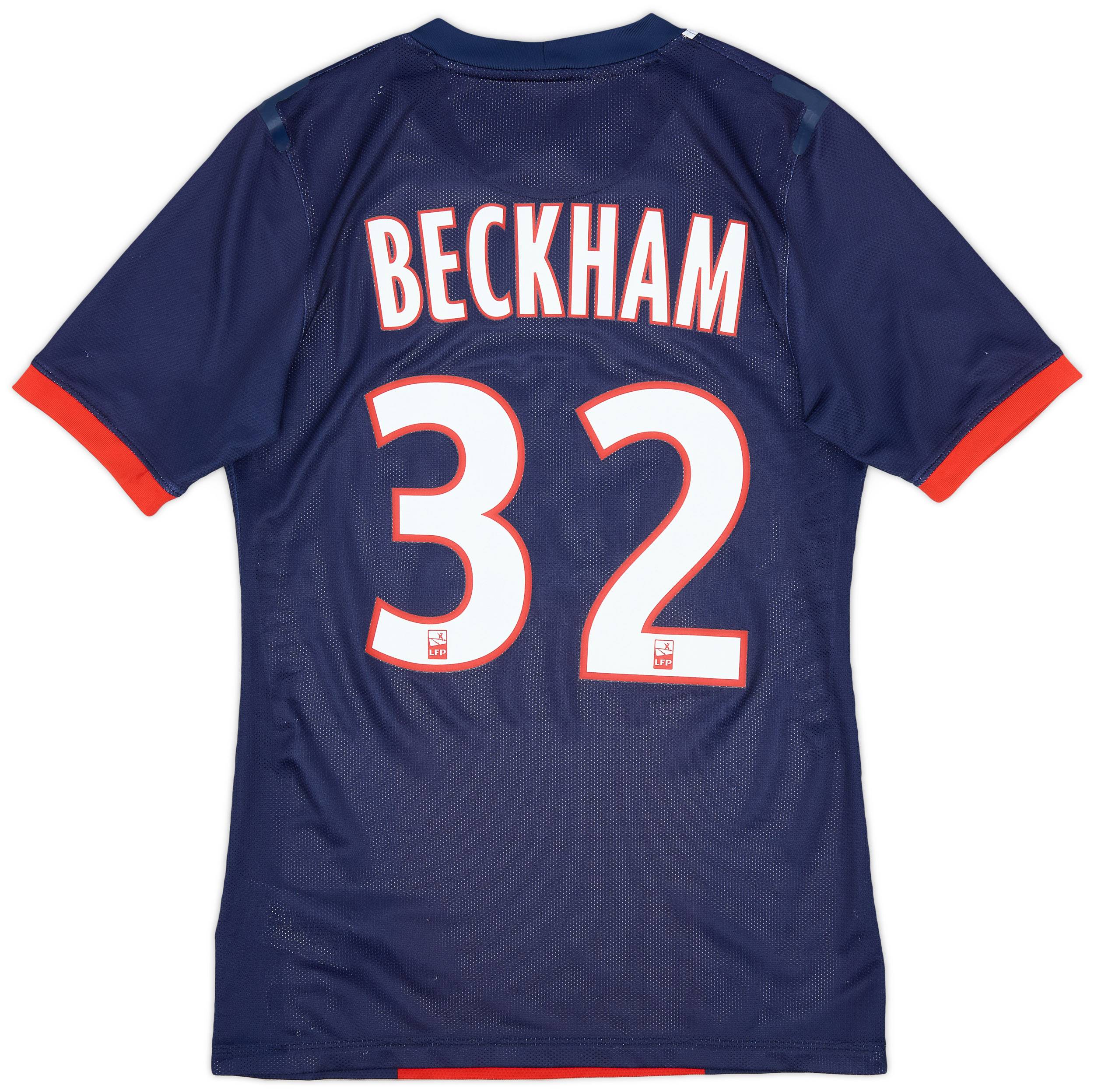 2013-14 Paris Saint-Germain Player Issue Home Shirt Beckham #32 - 8/10 - (S)