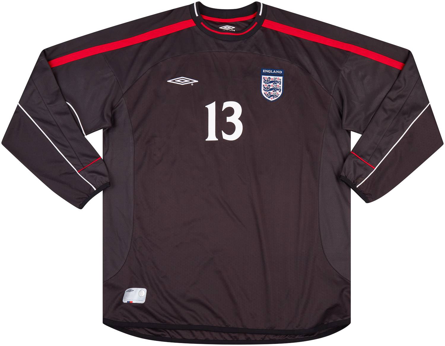 2001-02 England Match Issue GK Shirt #13 (Evans)