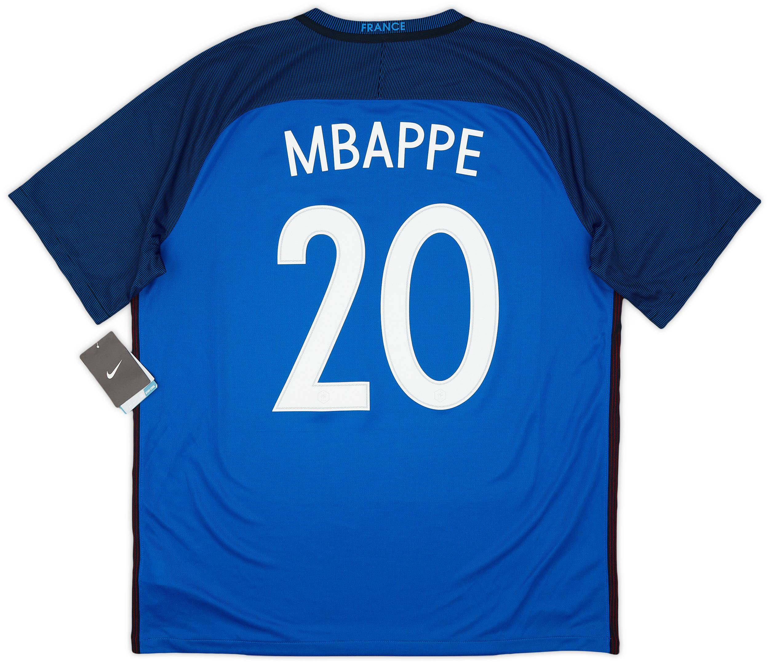 2016-17 France Home Shirt Mbappe #20 (XL)