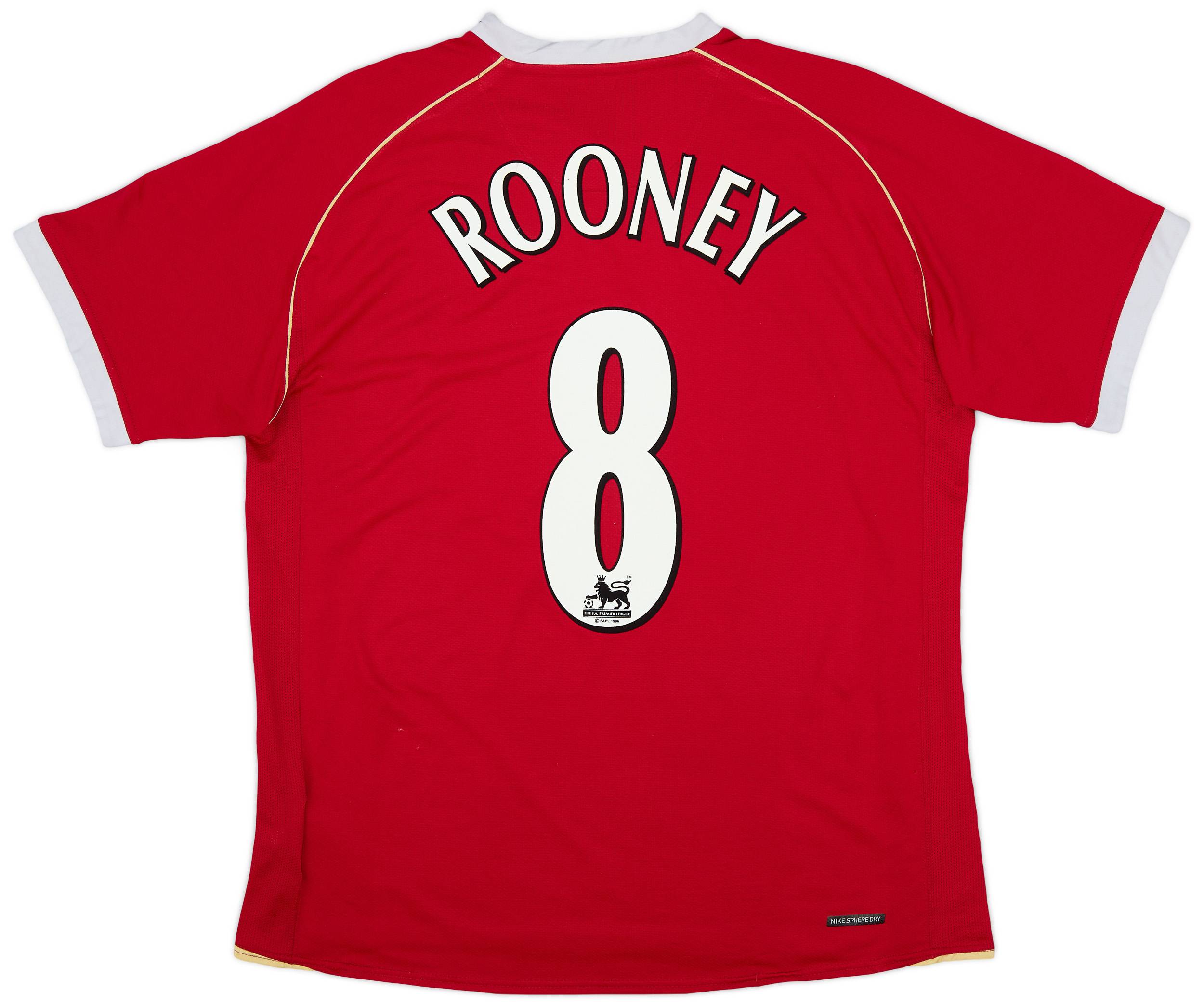 2006-07 Manchester United Home Shirt Rooney #8 - 5/10 - (L)