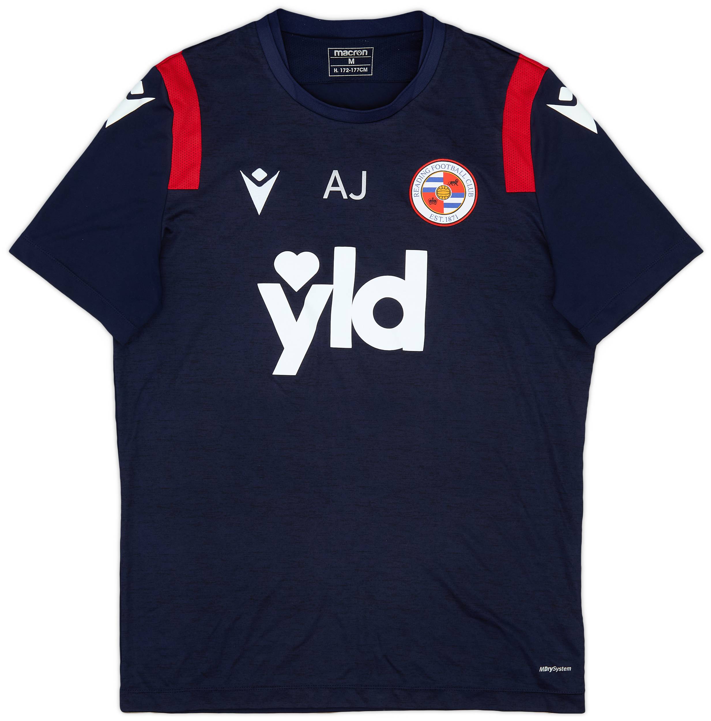 2020-21 Reading Staff Issue Macron Training Shirt AJ - 8/10 - (M)