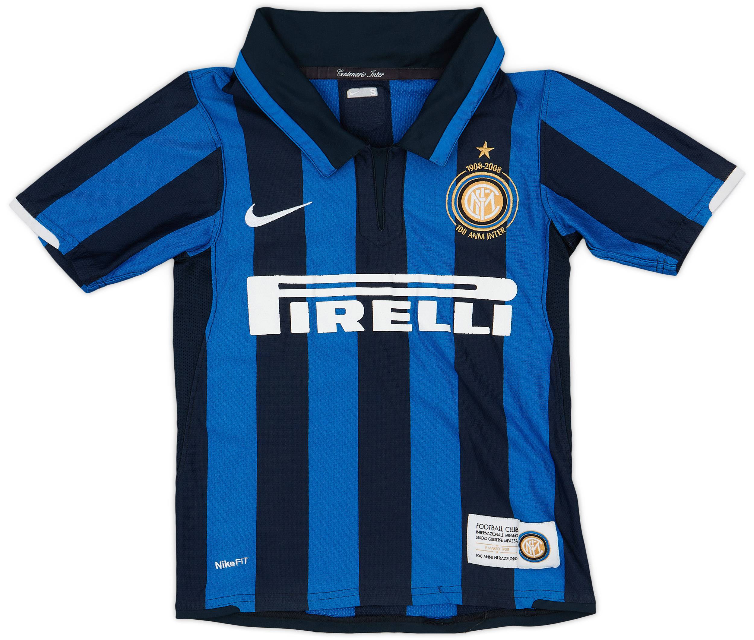 2007-08 Inter Milan Centenary Home Shirt - 8/10 - (S.Boys)