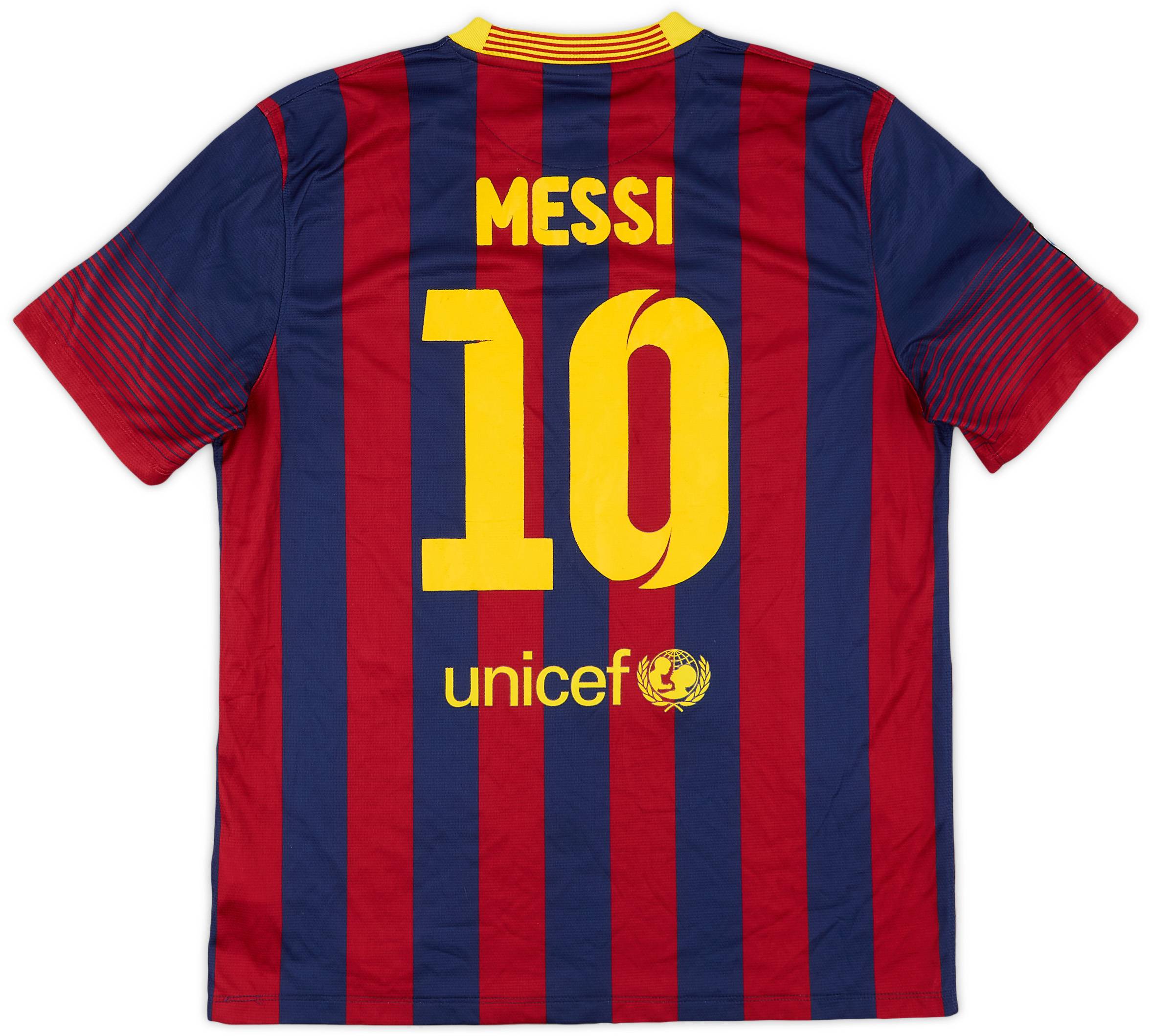 2013-14 Barcelona Home Shirt Messi #10 - 7/10 - (L)