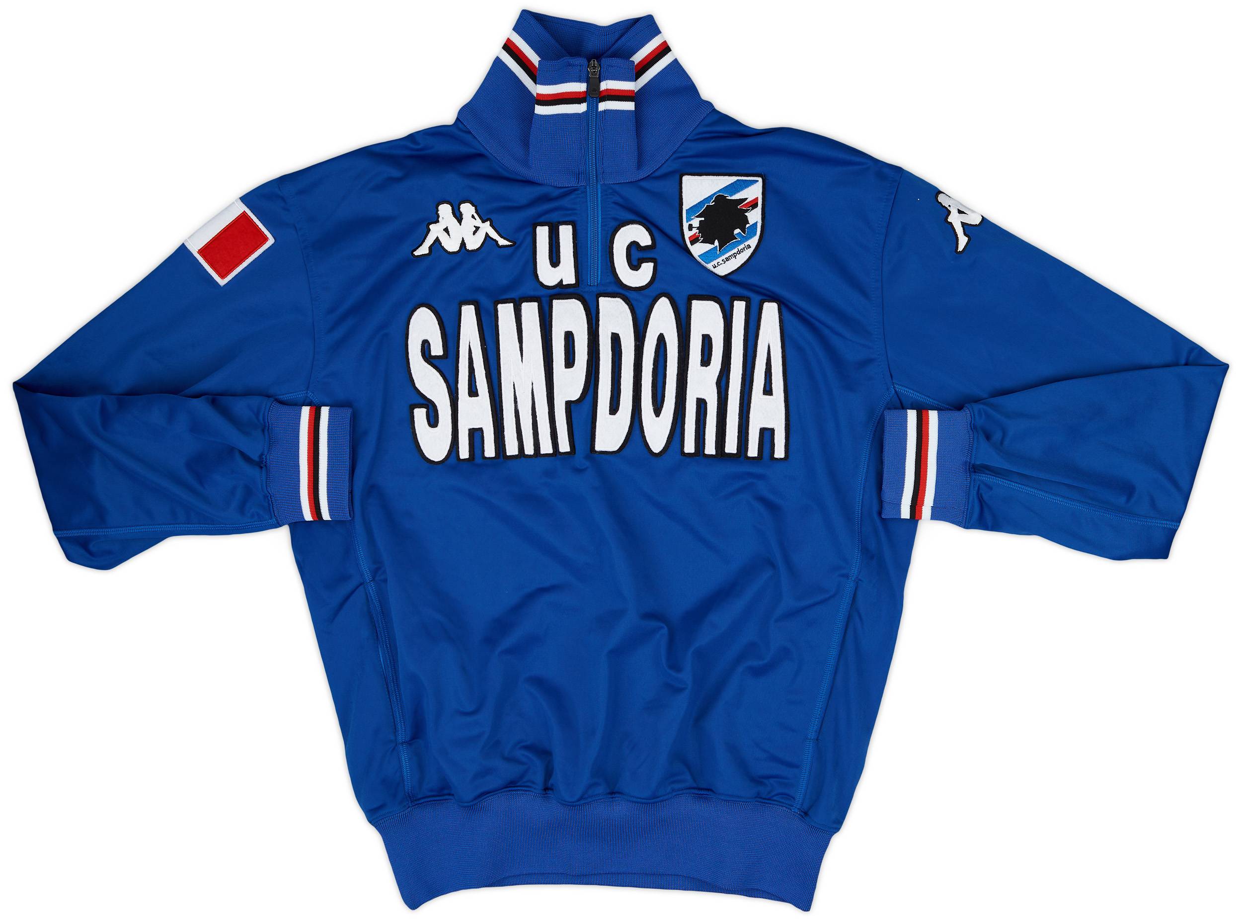 2009-10 Sampdoria Kappa 1/4 Zip Sweat Top - 8/10 - (XL)
