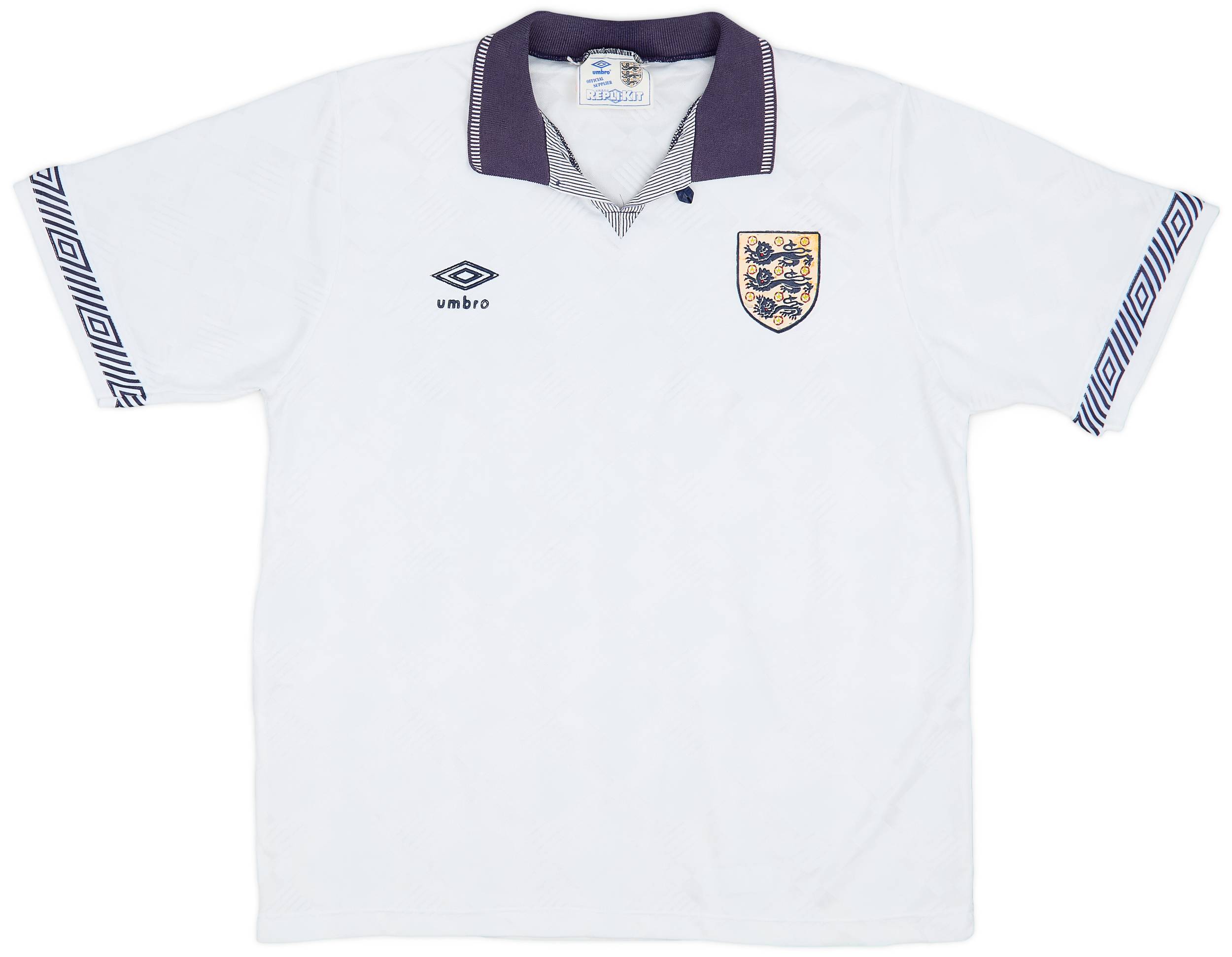 1990-92 England Home Shirt - 6/10 - (L)