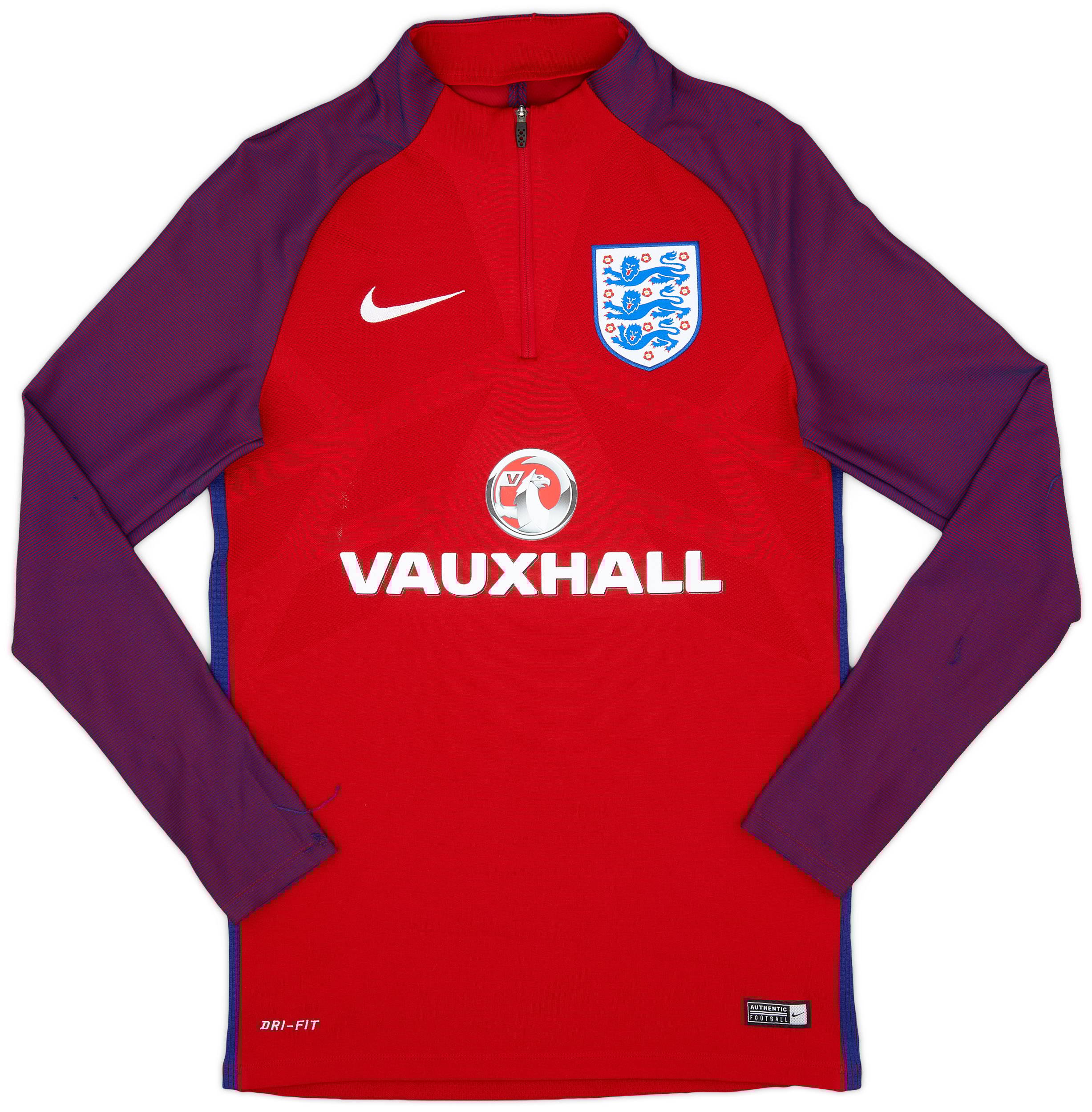 2016-17 England Nike 1/4 Zip Training Top - 7/10 - (S)