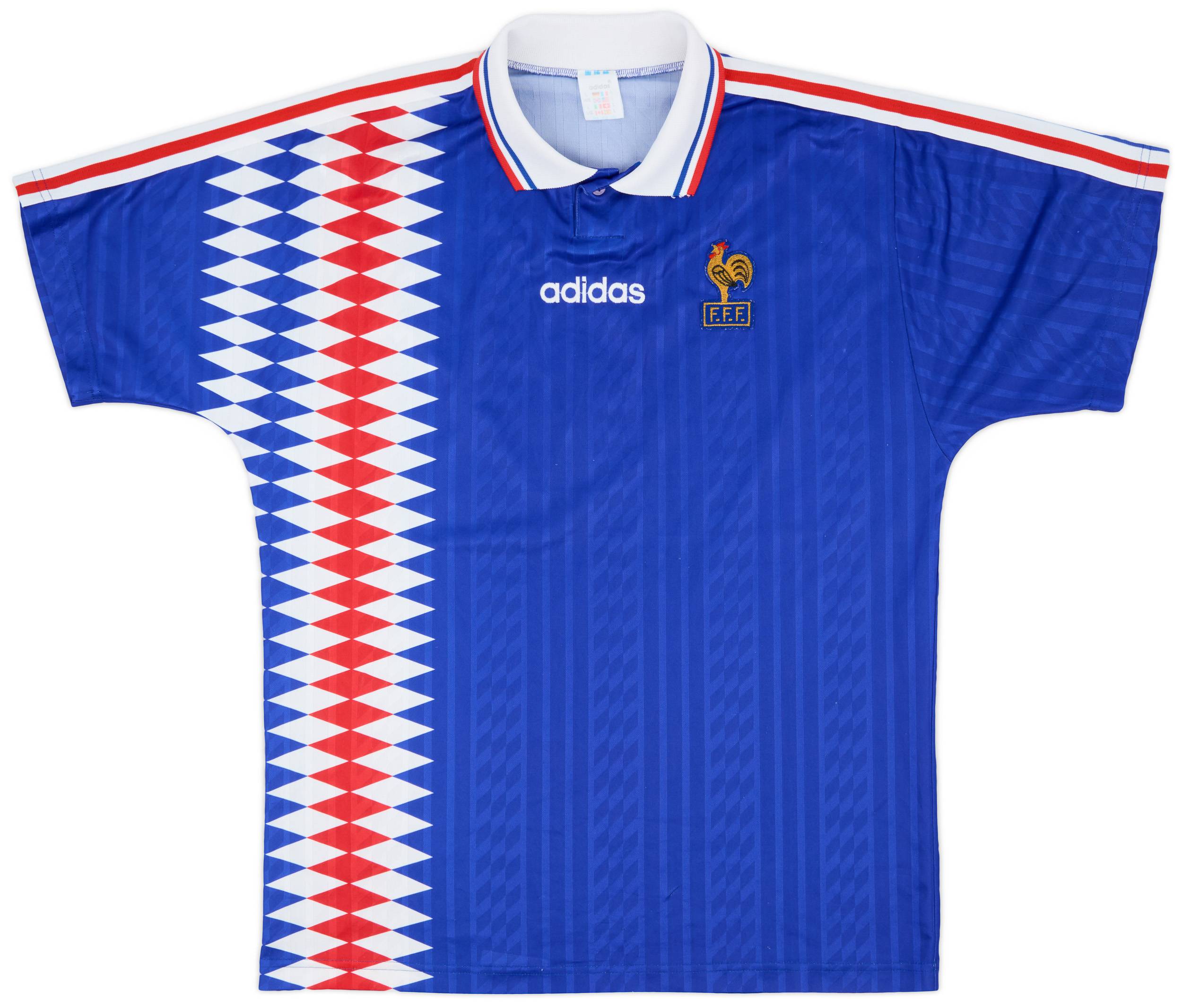 1994-96 France Home Shirt #7 - 9/10 - (L/XL)