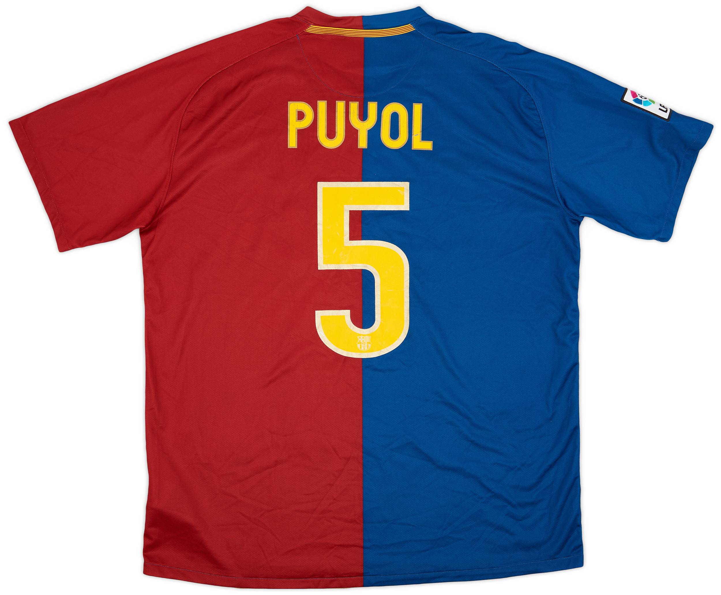 2008-09 Barcelona Home Shirt Puyol #5 - 8/10 - (XL)