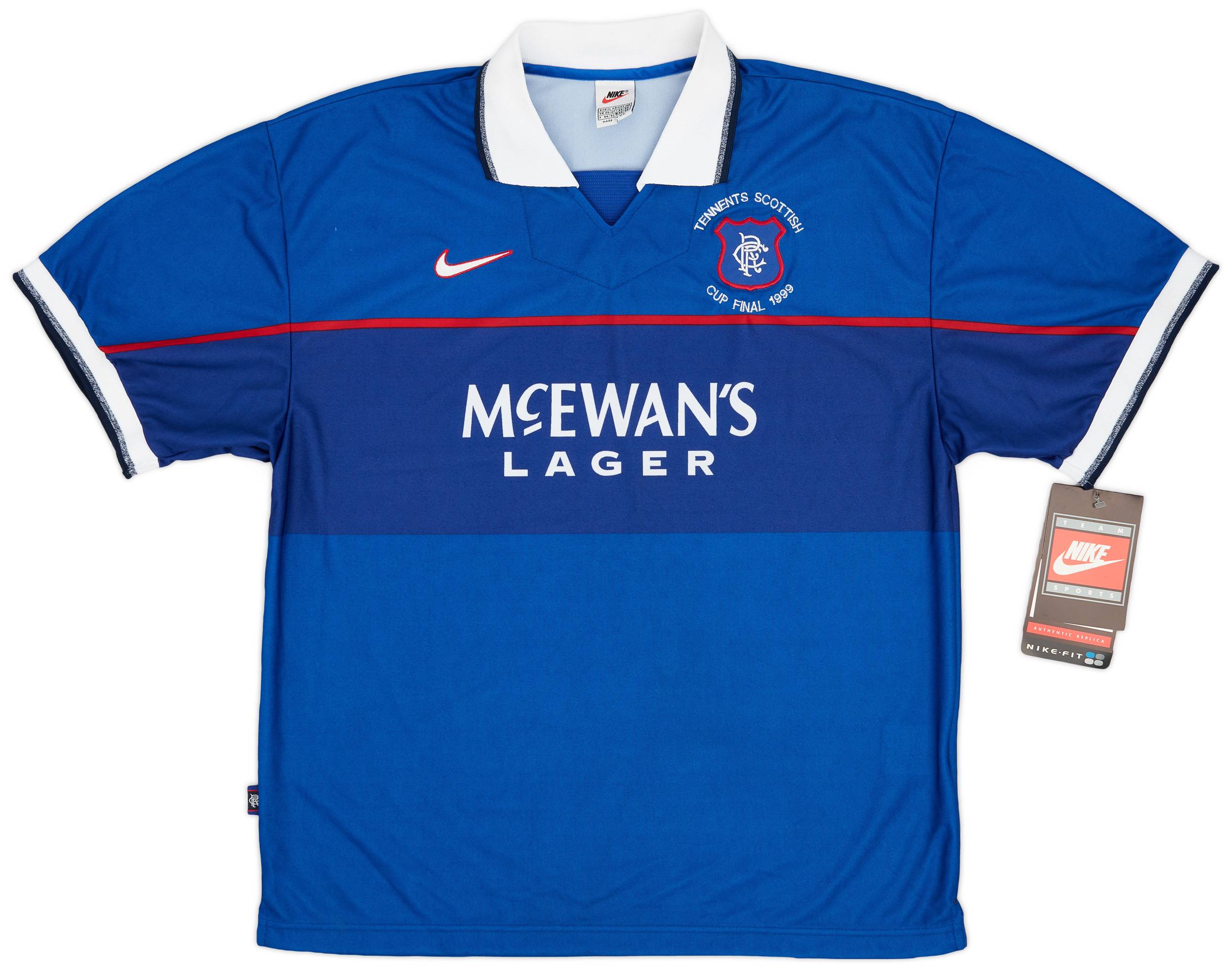 1997-99 Rangers Scottish Cup Final 1999" Player Issue Home Shirt (XL)