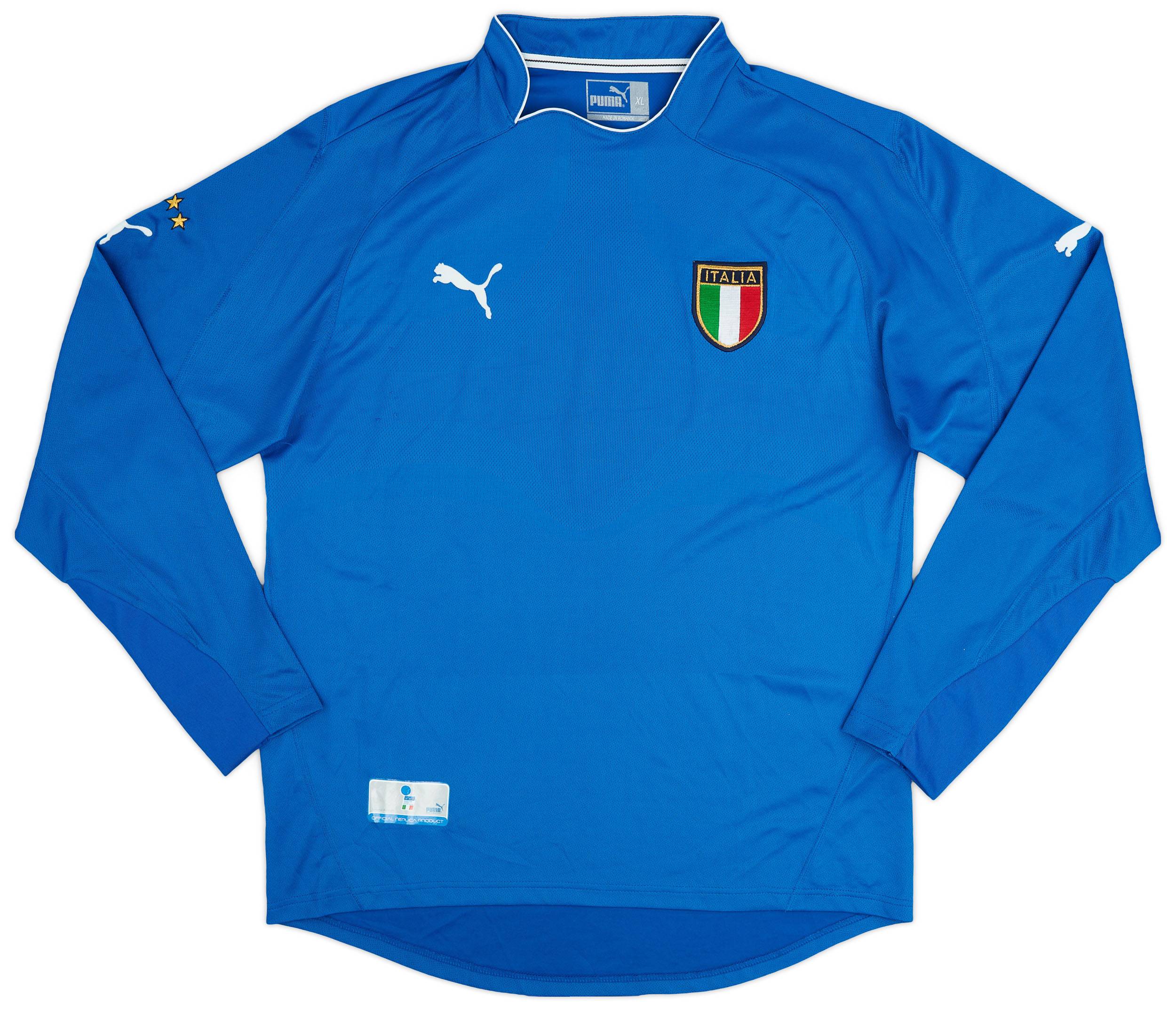 2003-04 Italy Home L/S Shirt - 7/10 - (XL)