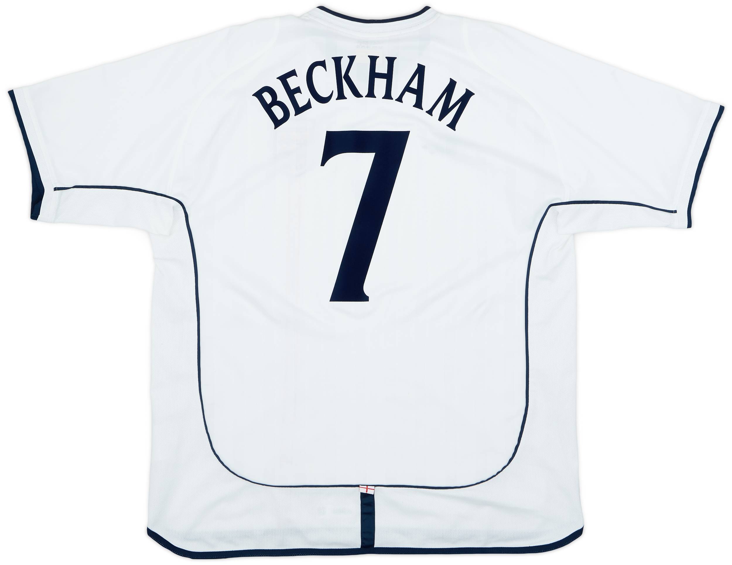 2001-03 England Home Shirt Beckham #7 - 8/10 - (XXL)
