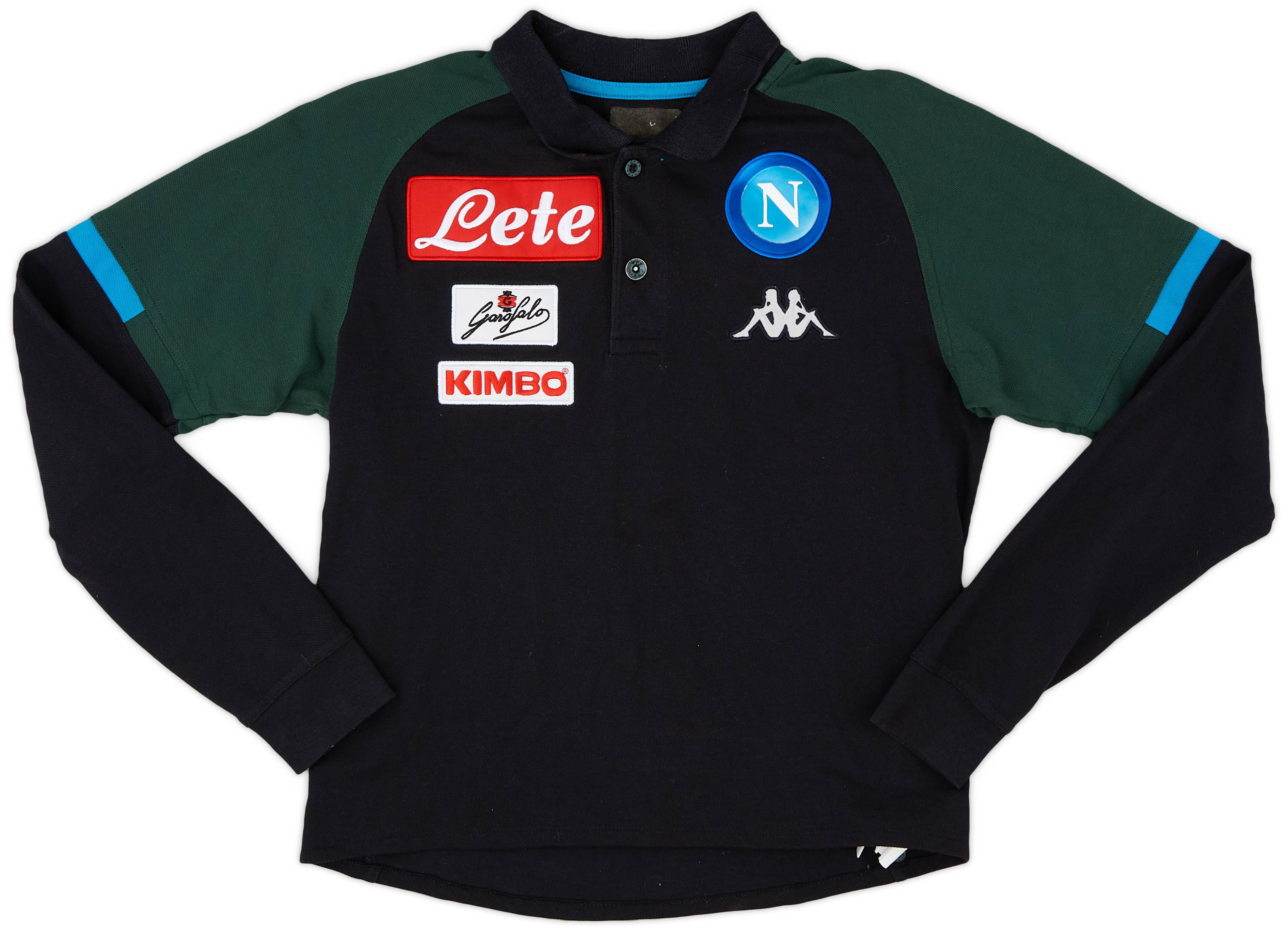 2018-19 Napoli Kappa Polo L/S Shirt - 9/10 - (S)