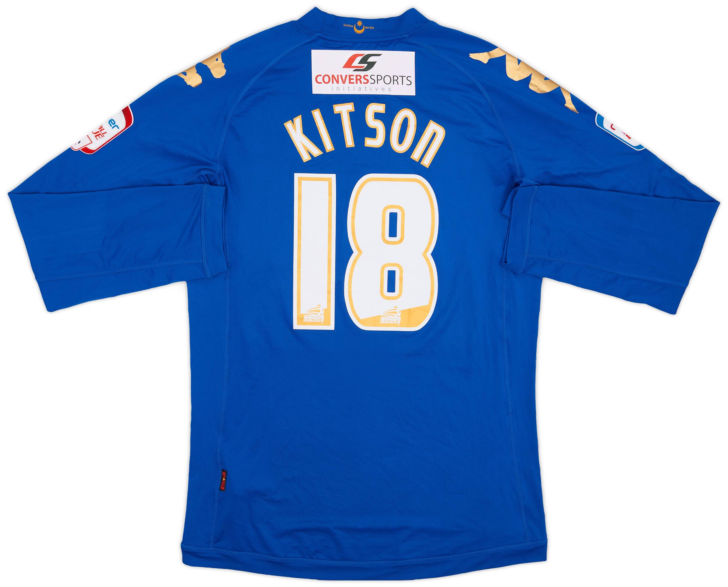 2011-12 Portsmouth Match Issue Squad Signed Home Shirt Kitson #18