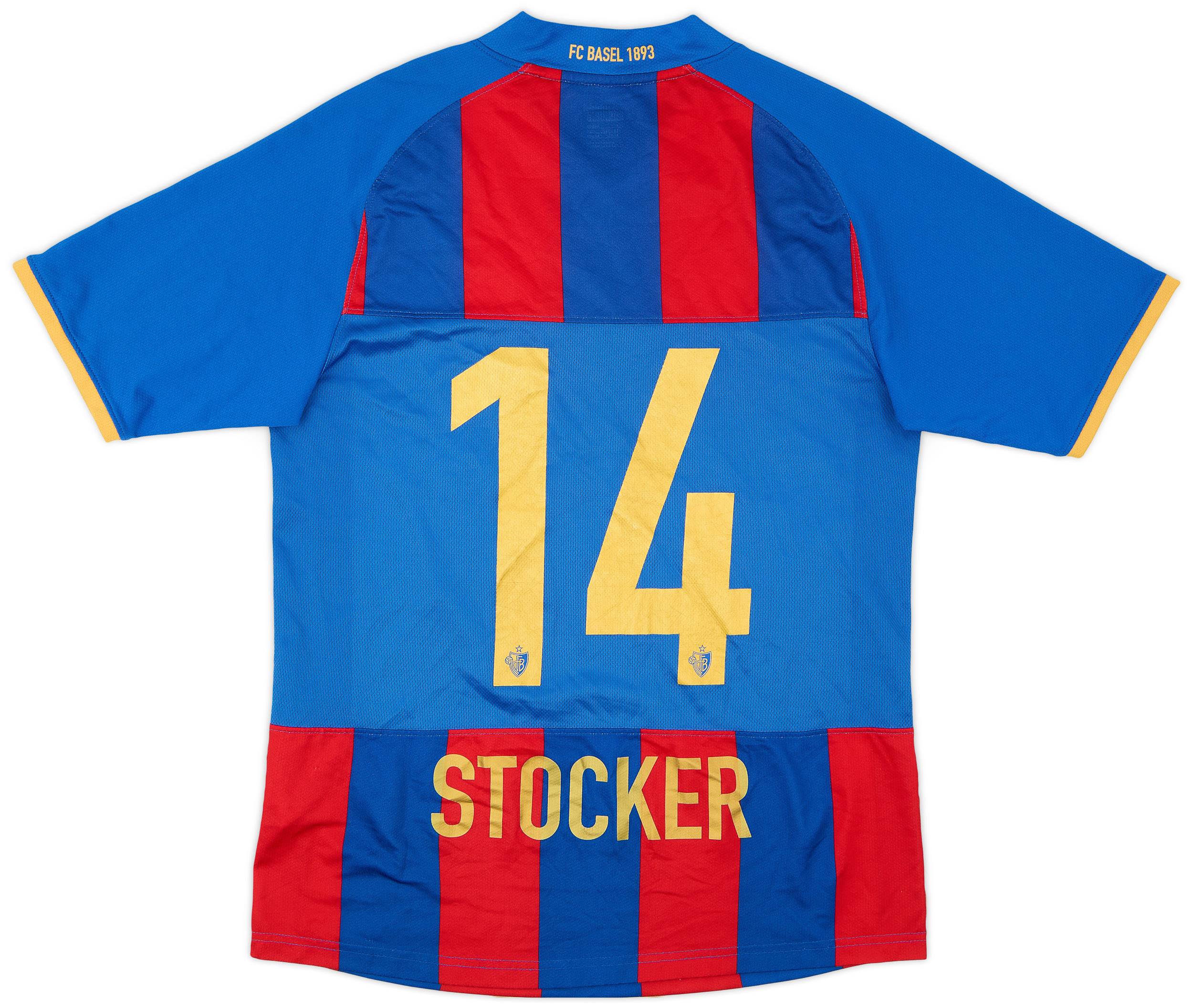 2009-10 FC Basel Home Shirt Stocker #14 - 8/10 - (S)