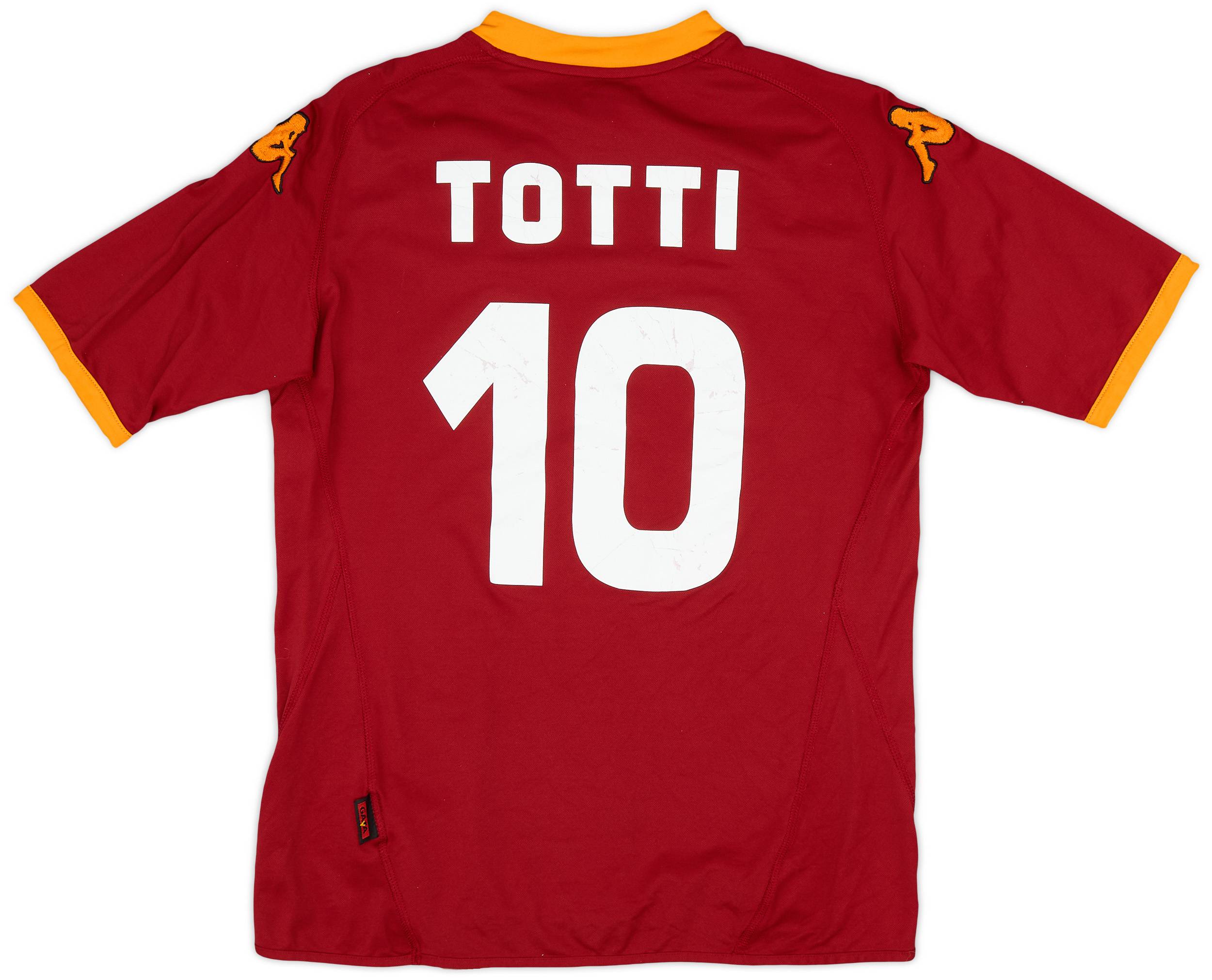 2007-08 Roma Home Shirt Totti #10 - 5/10 - (M)