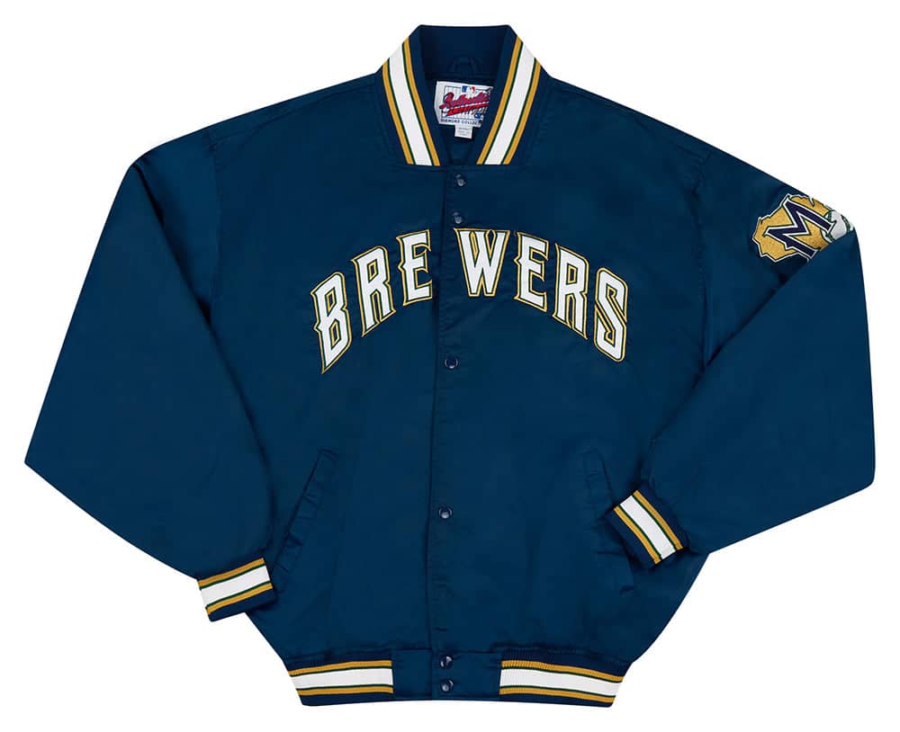 1994-99 Milwaukee Brewers Starter Satin Varsity Jacket XXL