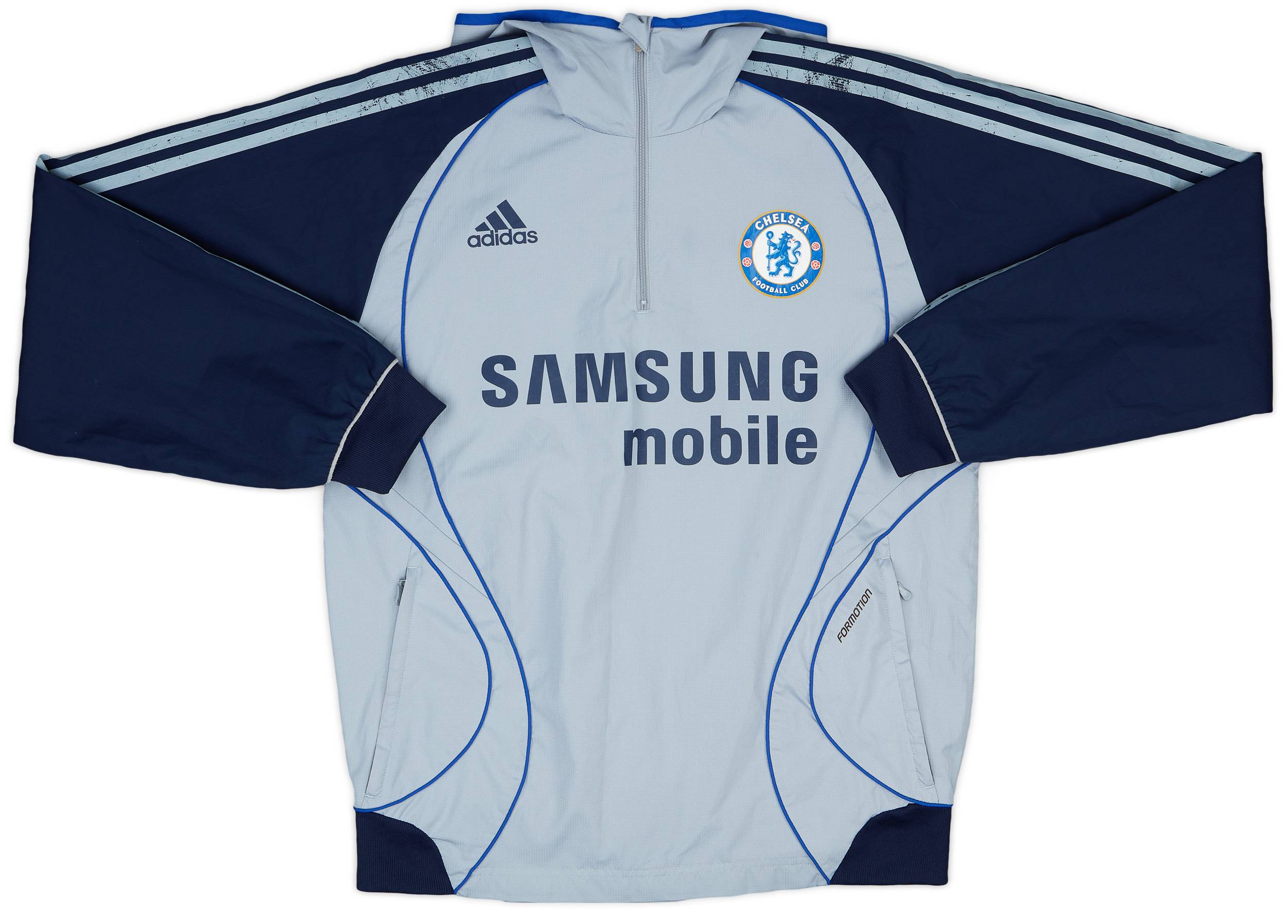 2006-07 Chelsea adidas 1/4 Zip Hooded Drill Top - 6/10 - (S)