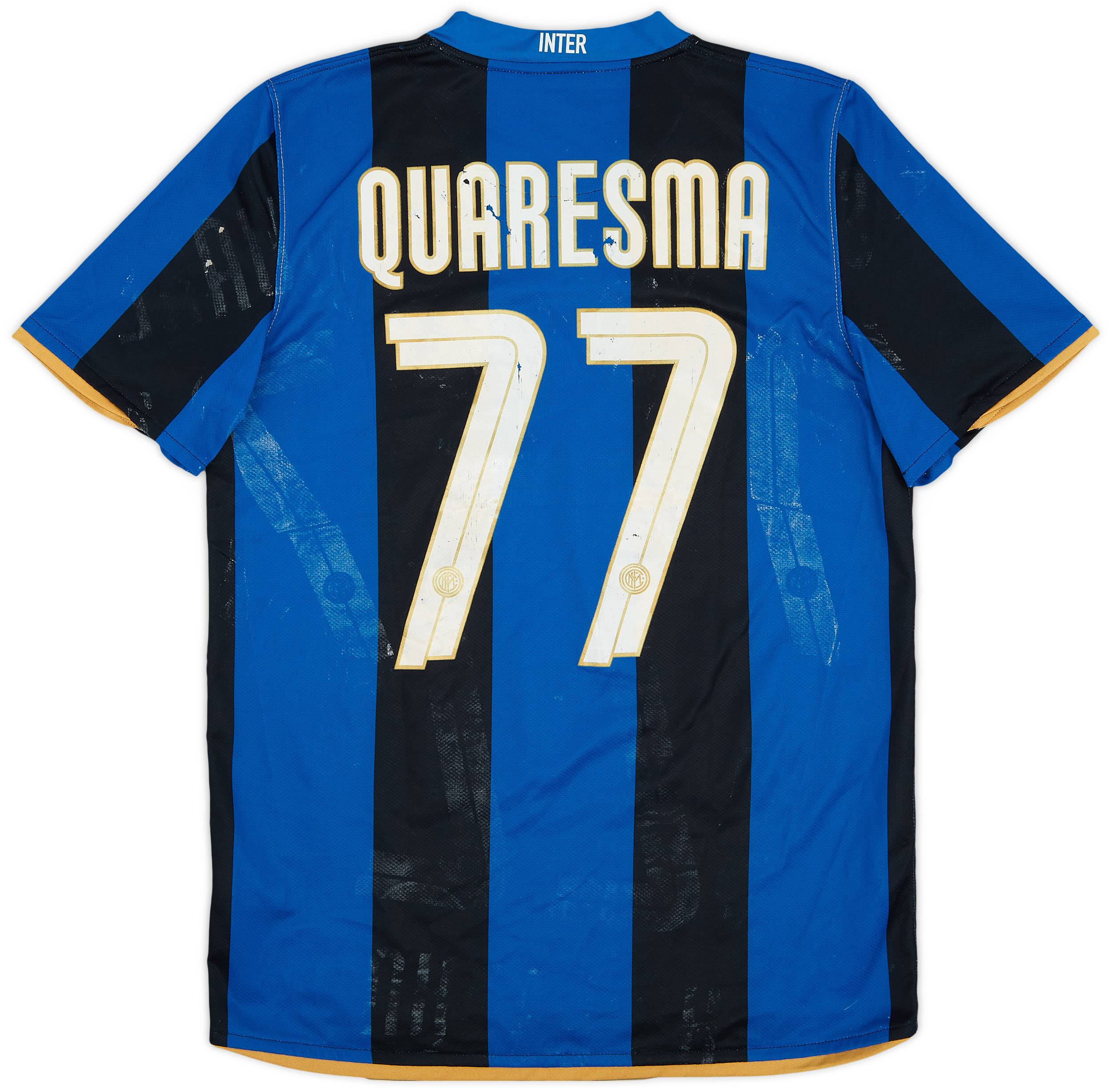 2008-09 Inter Milan Home Shirt Quaresma #77 - 4/10 - (S)