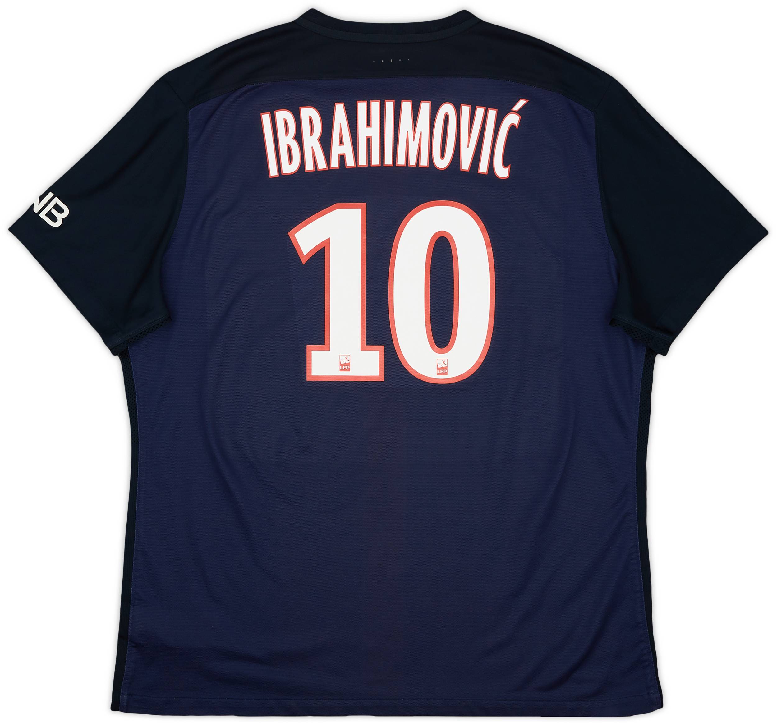 2015-16 Paris Saint-Germain Authentic Home Shirt Ibrahimovic #10 - 6/10 - (XXL)
