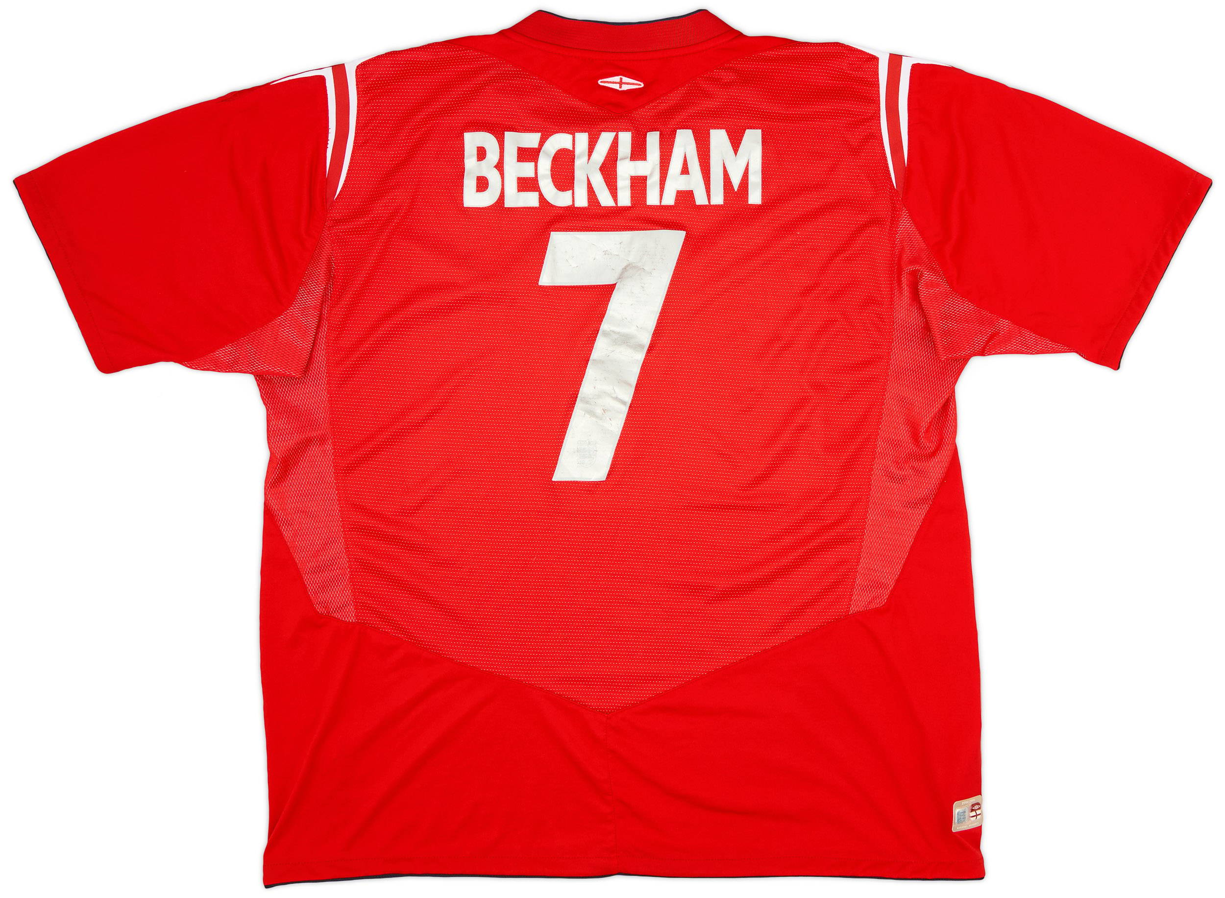 2004-06 England Away Shirt Beckham #7 - 6/10 - (XL)
