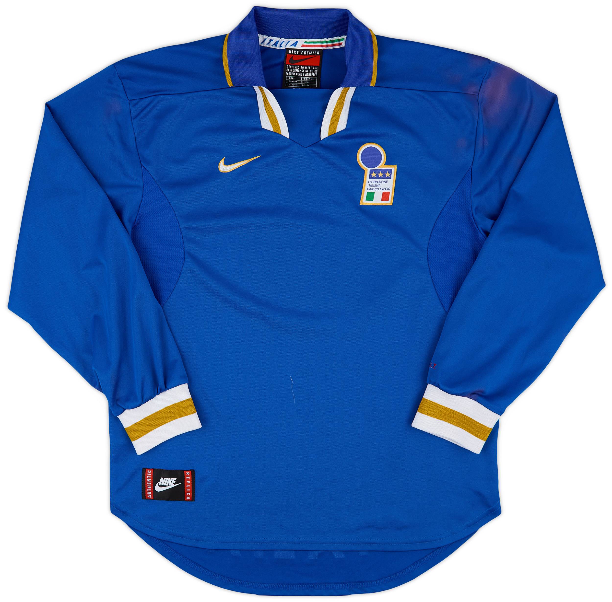 1996-97 Italy Home L/S Shirt - 7/10 - (L)