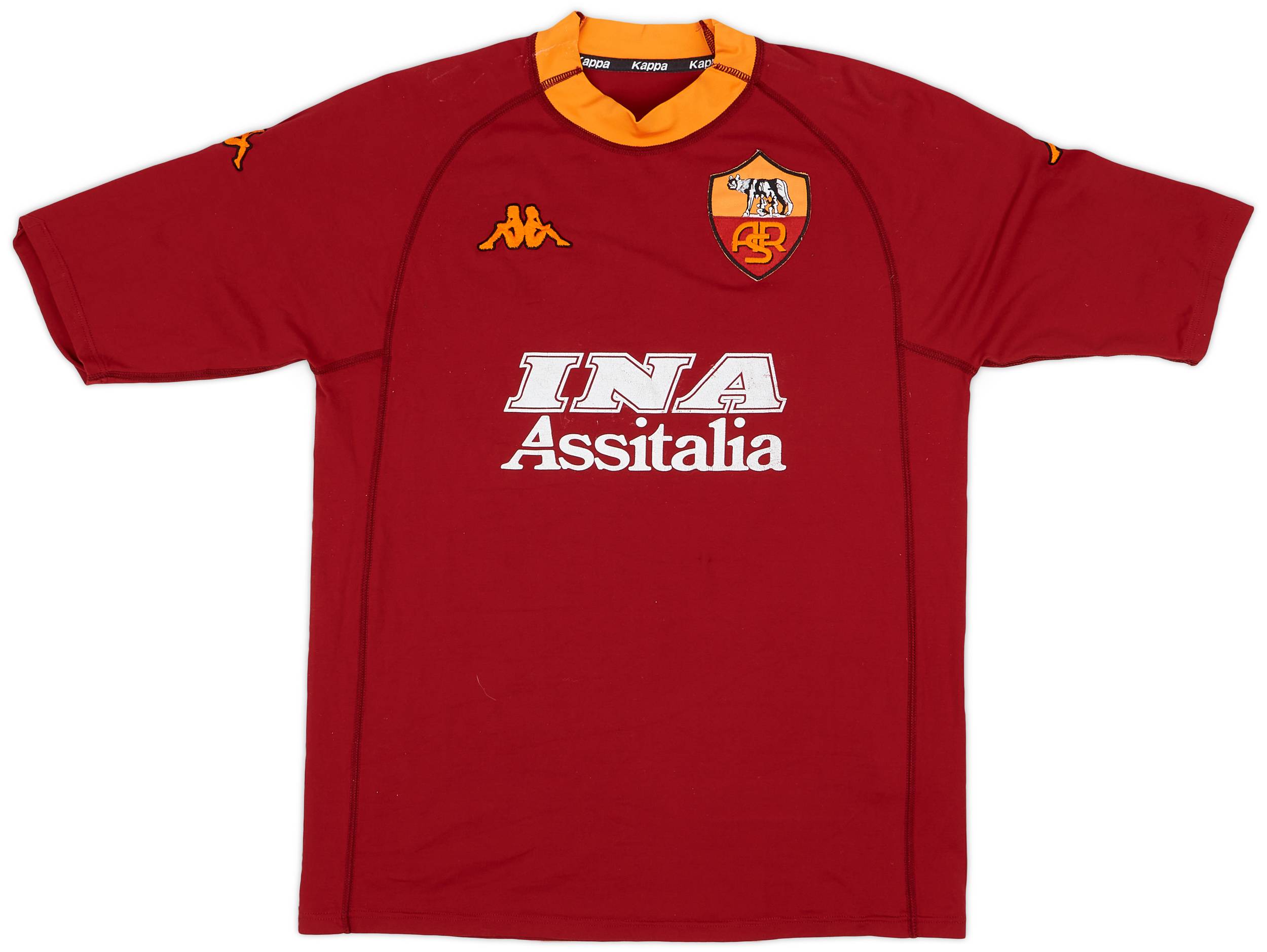 ROMA 2000 2001 HOME FOOTBALL SHIRT SOCCER JERSEY KAPPA sz XL