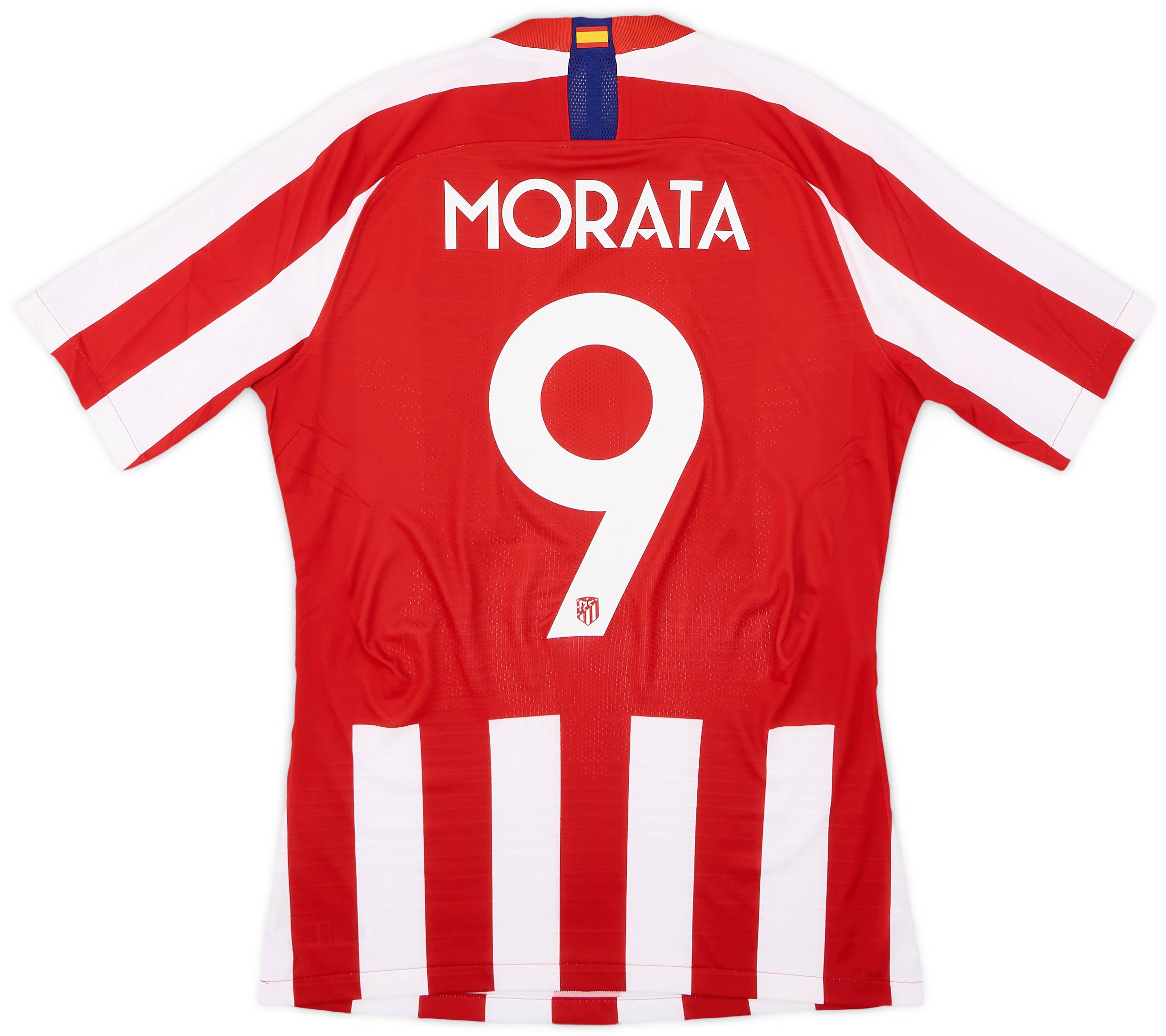 2019-20 Atletico Madrid Authentic Home Shirt Morata #9 - 9/10 - (M)