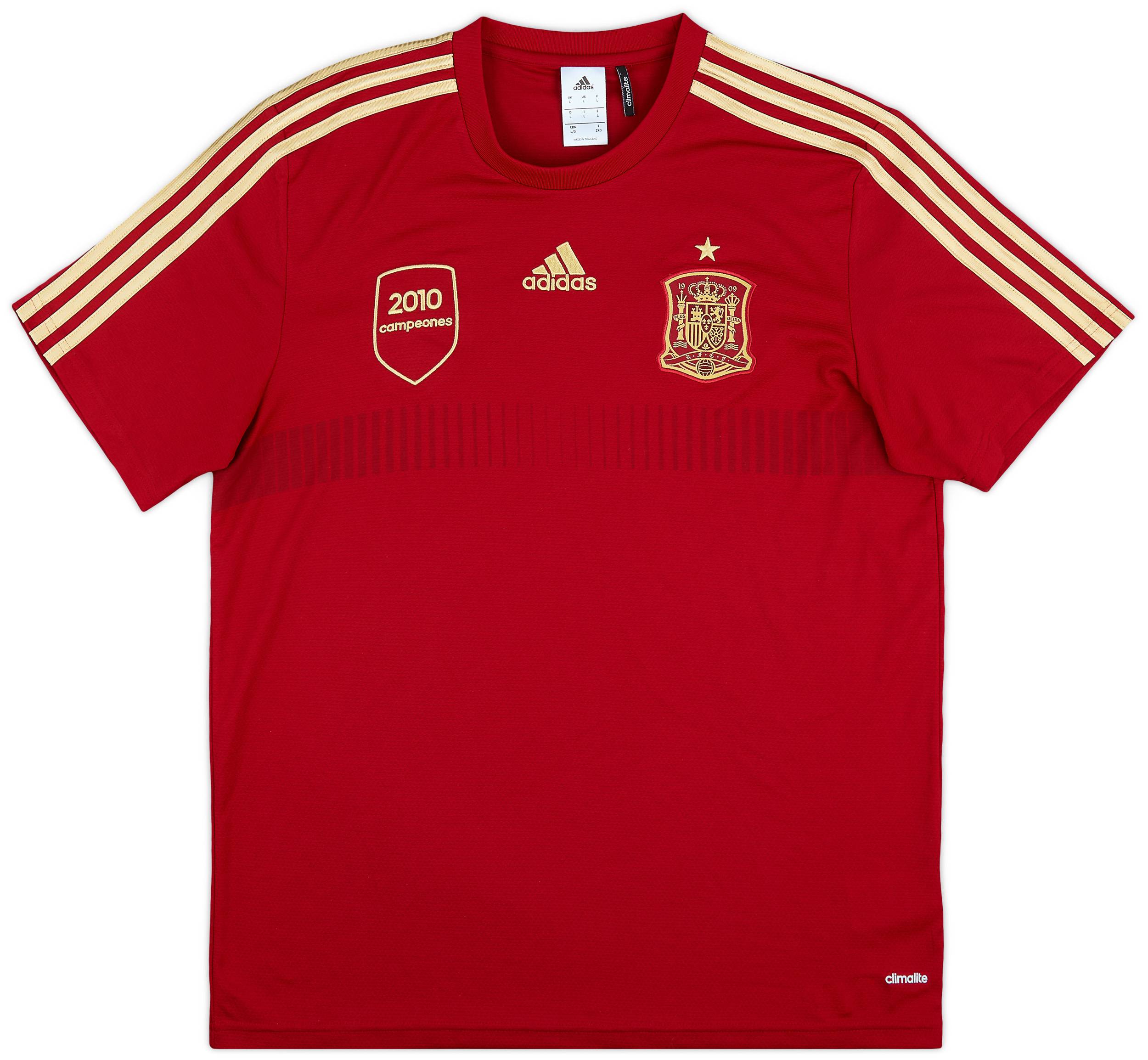 2013-14 Spain 2010 Campeones adidas Training Shirt - 10/10 - (L)