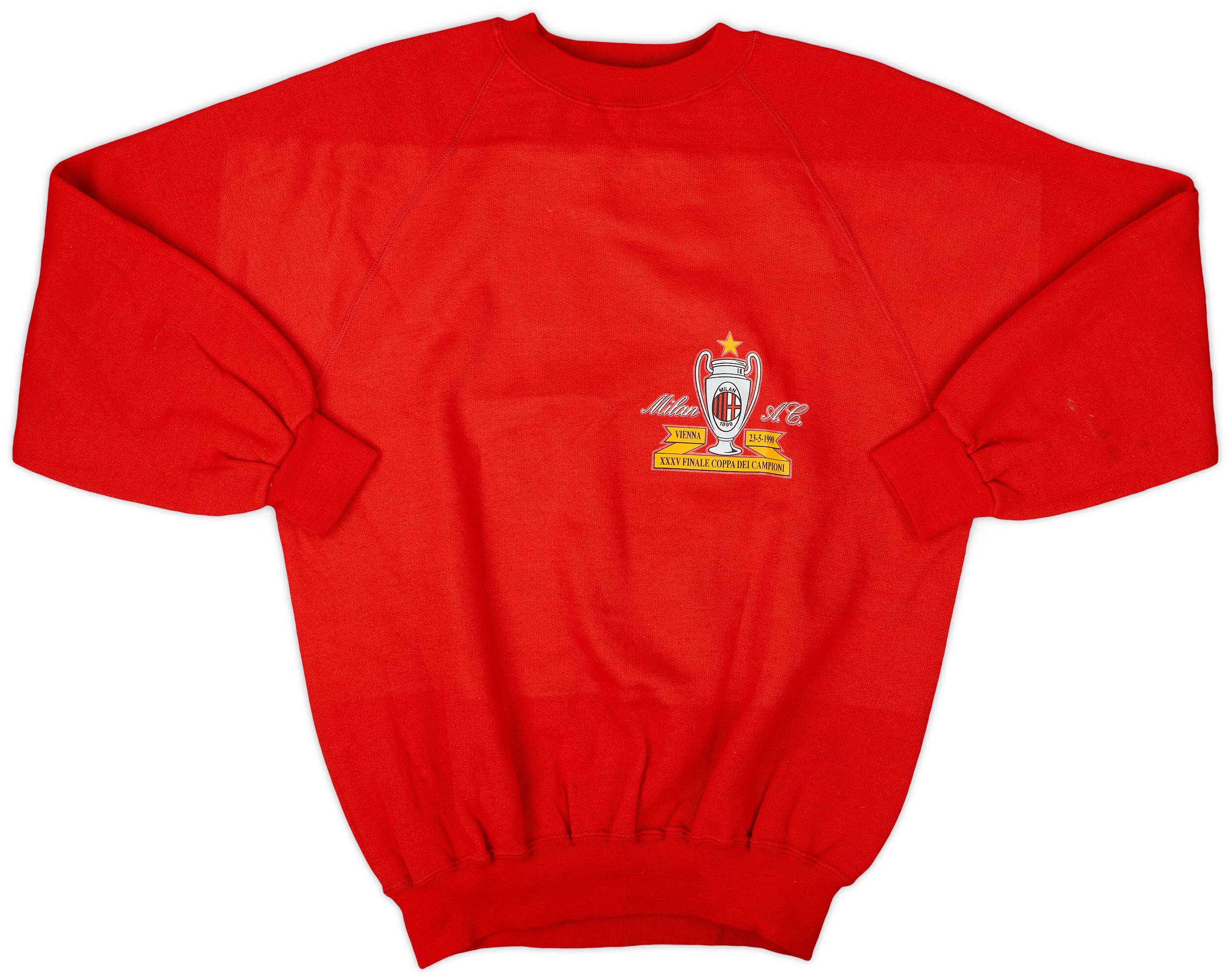 1989-90 AC Milan 'Finale Coppa Dei Campioni' Sweat Top - 6/10 - (M)