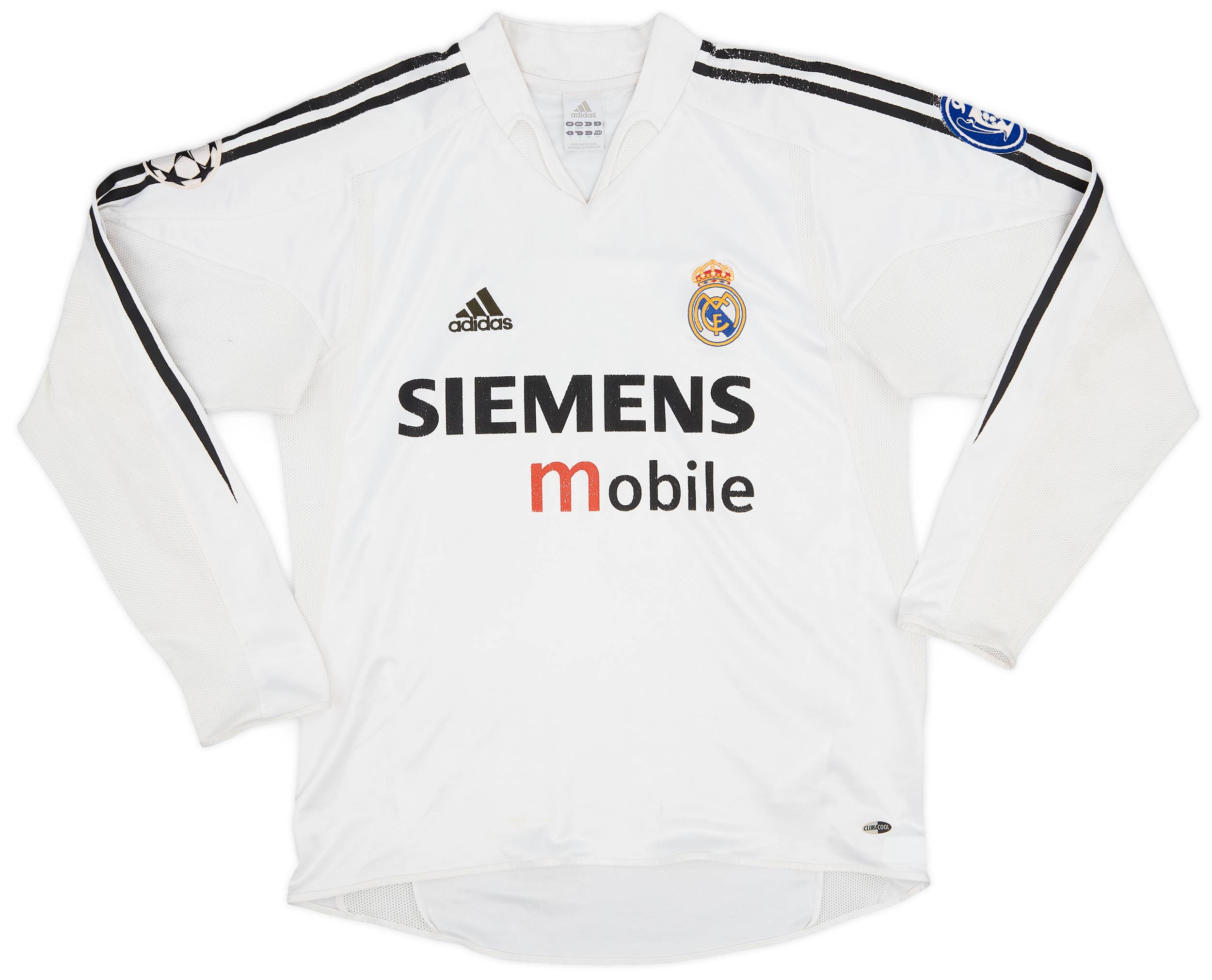 2004-05 Real Madrid Home L/S Shirt Zidane #5 - 6/10 - (S)