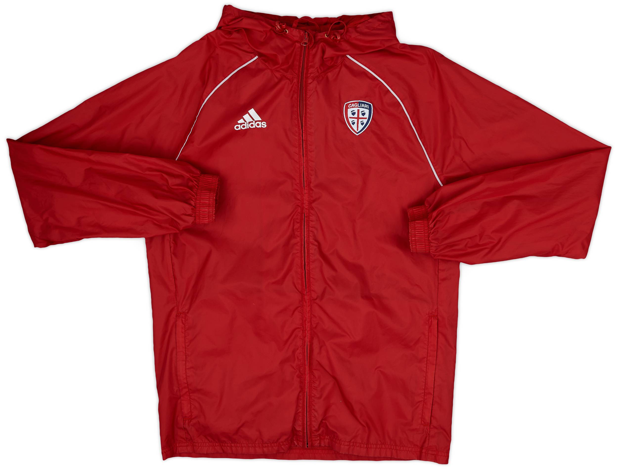 2020-21 Cagliari adidas Hooded Rain Jacket - 7/10 - (S)