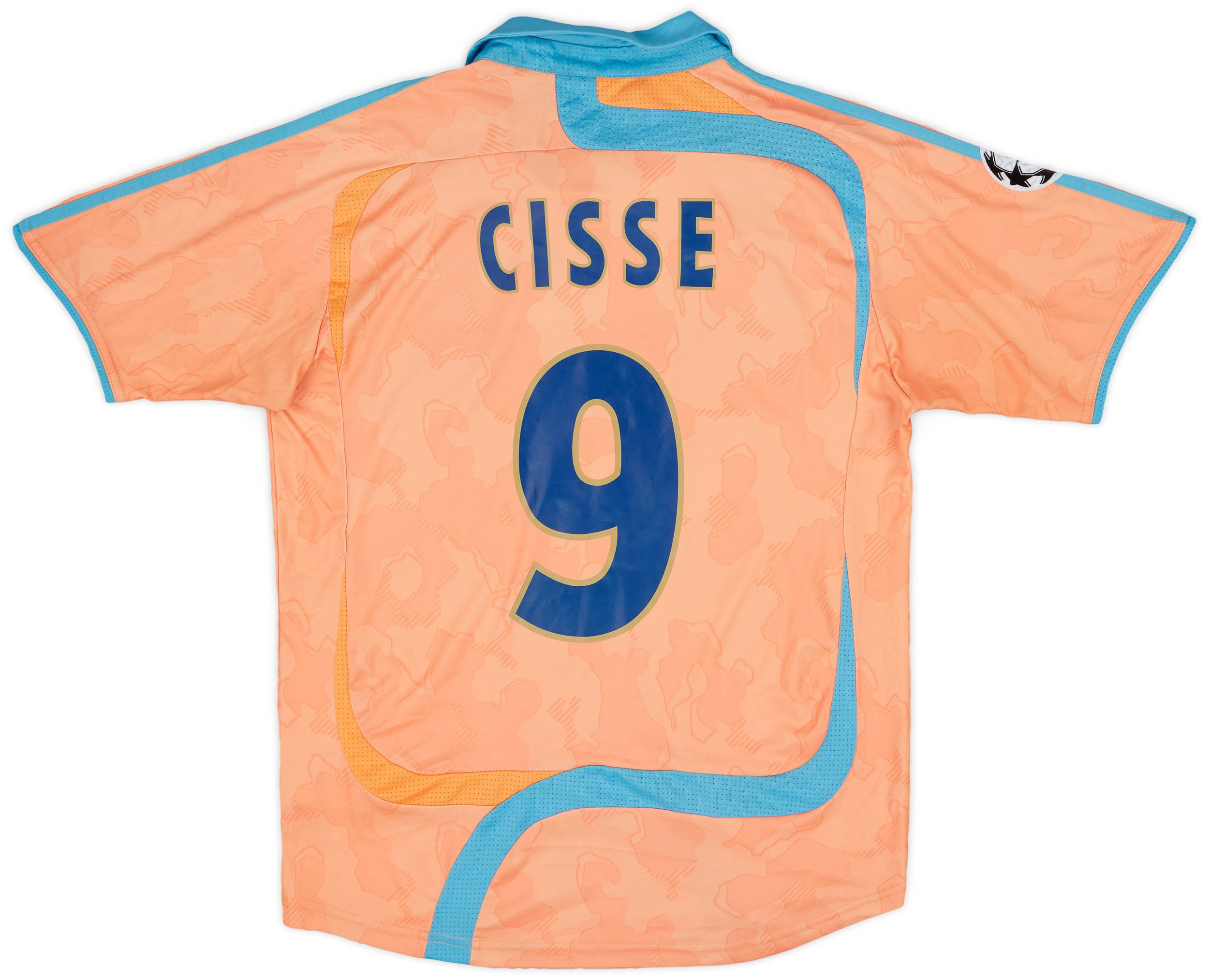誠実 2007-08 Olympique Marseille Third Shirt Cisse #9 - 7/10 - (L ウェア