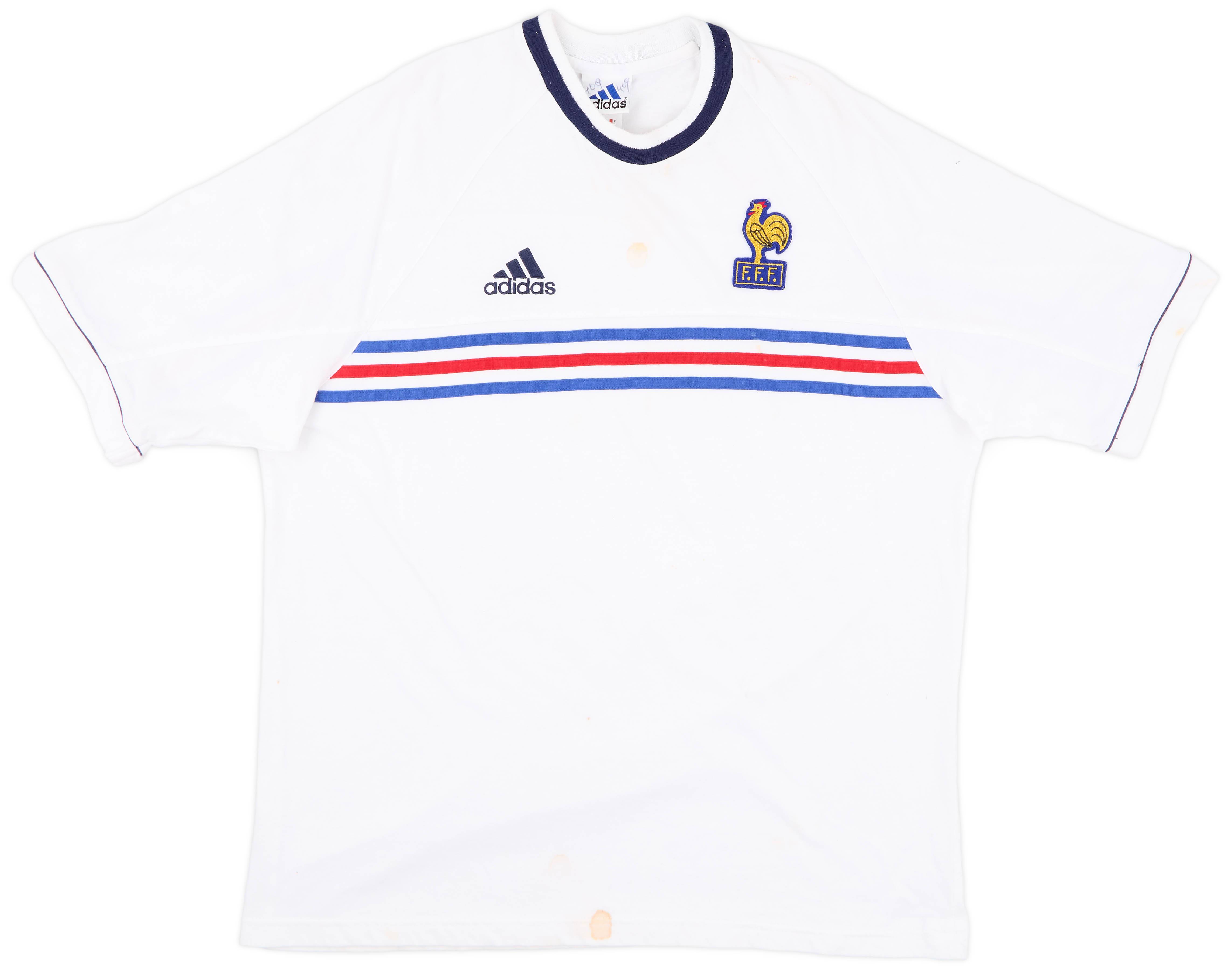 最高品質の 1998-00 France adidas Cotton Tee - 5/10 - (L/XL) 記念グッズ