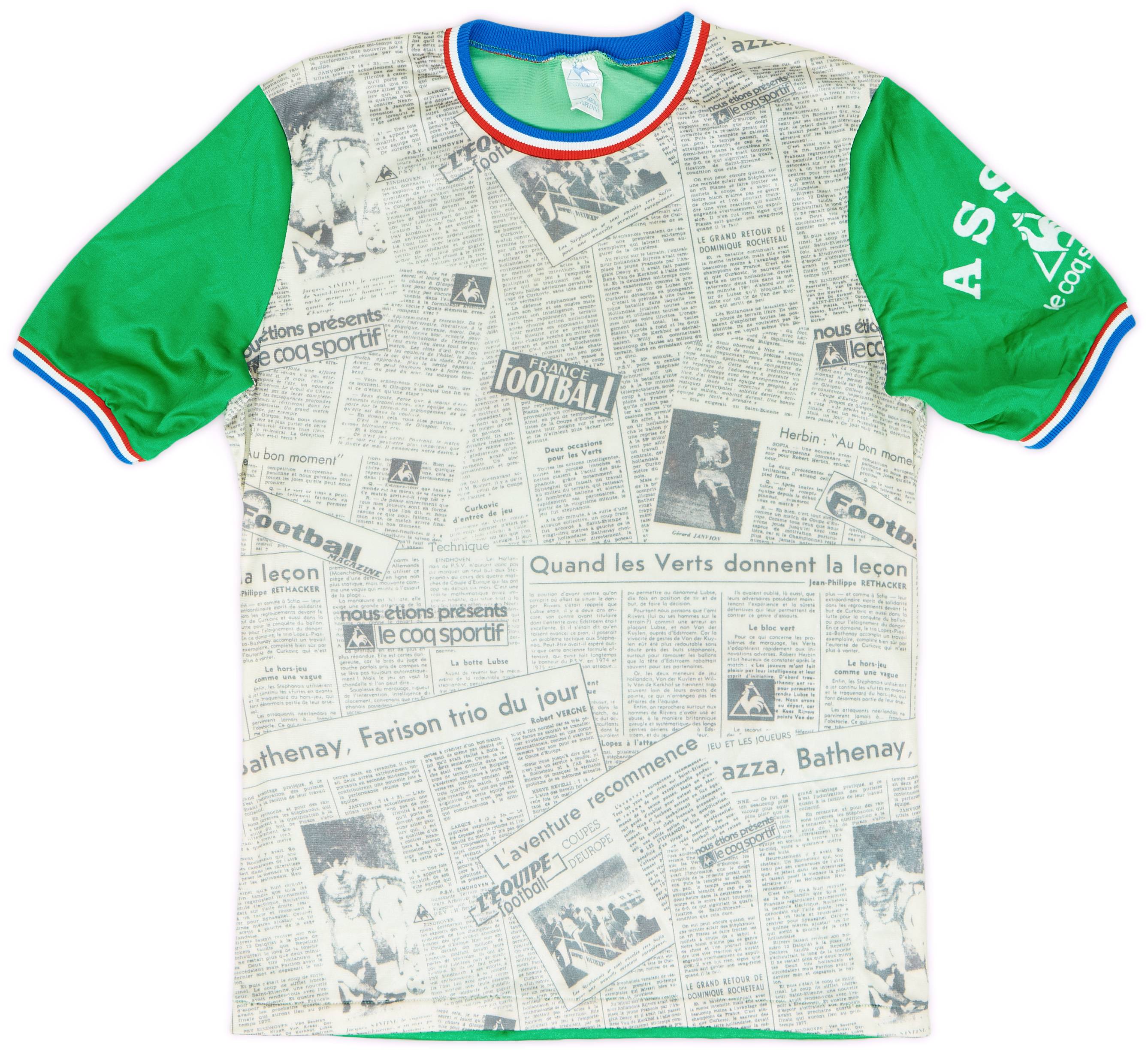 1976-77 Saint Etienne Le Coq Sportif Graphic Tee - 10/10 - (S)